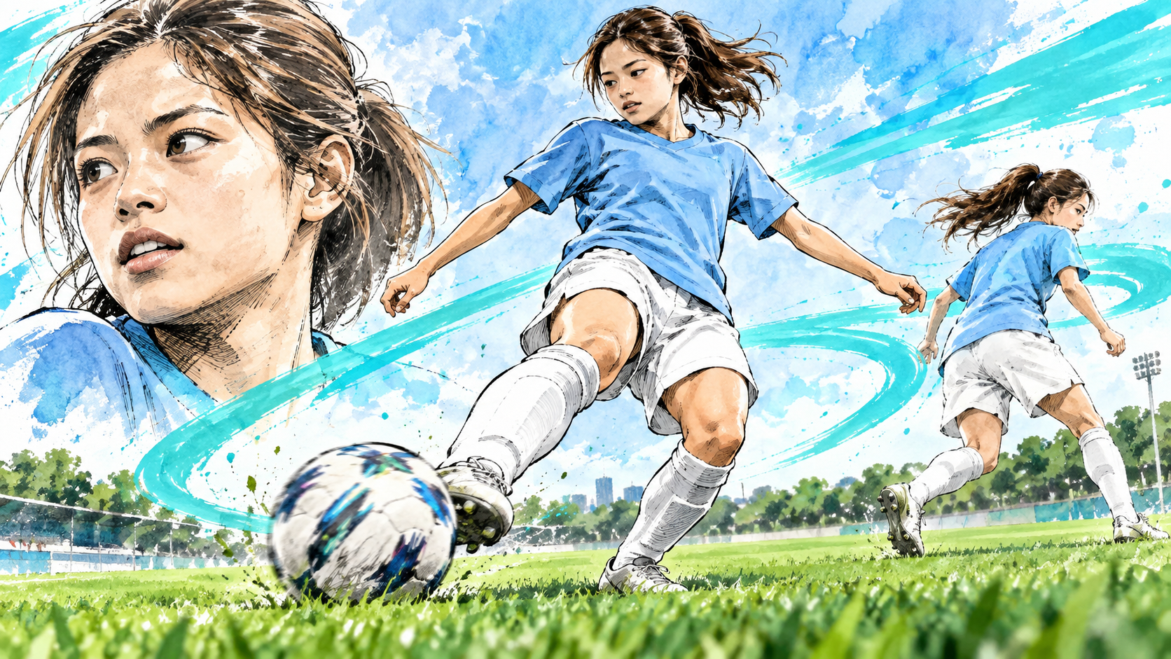 長谷川唯の利き足は右足?両足を使う理由とジュニア向け練習法のイメージイラスト