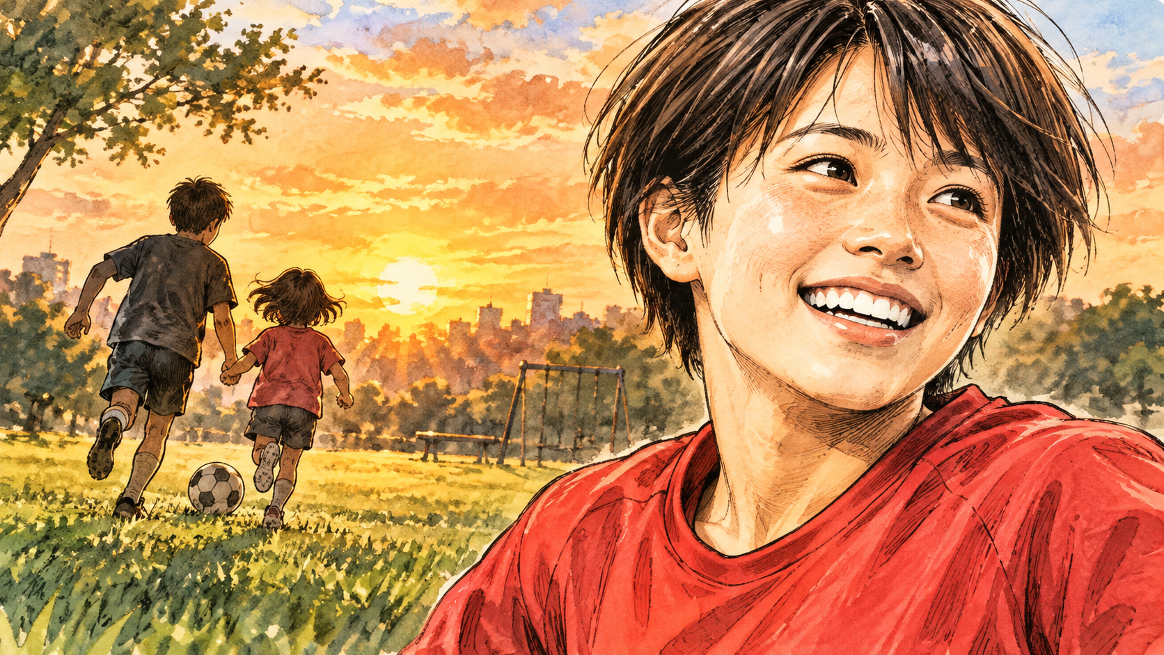 宮澤ひなたの兄・佳汰とは?サッカーの原点と兄妹の活動のイメージイラスト