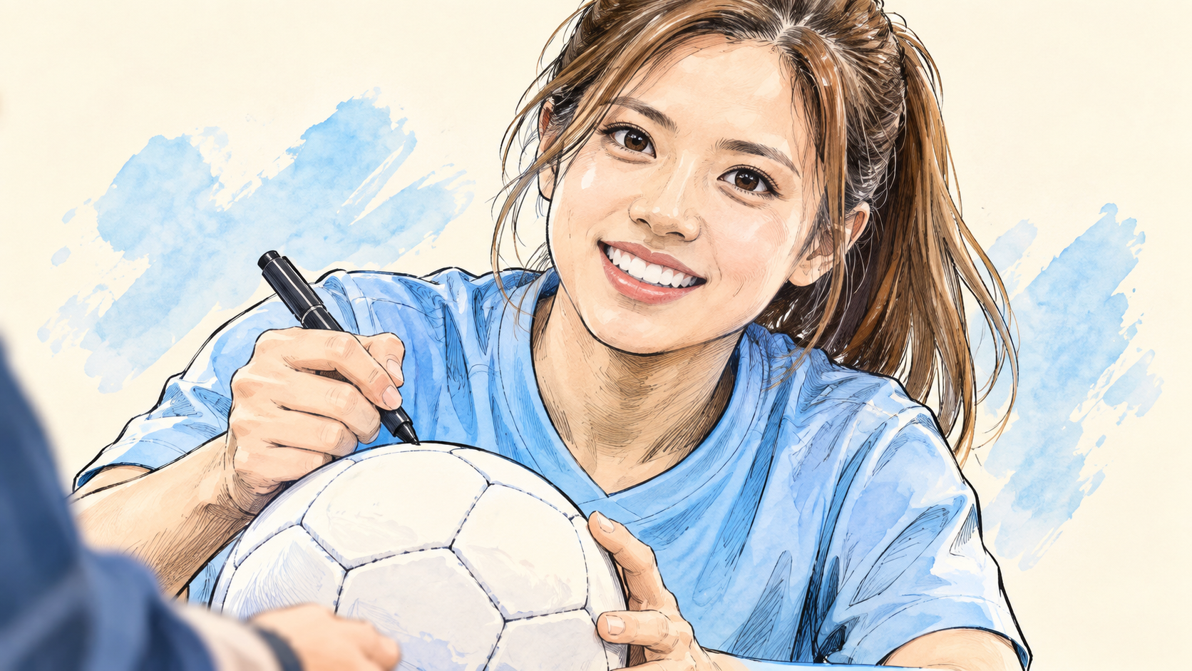 長谷川唯のサインを手に入れる方法と親子で守りたいマナーのイメージイラスト
