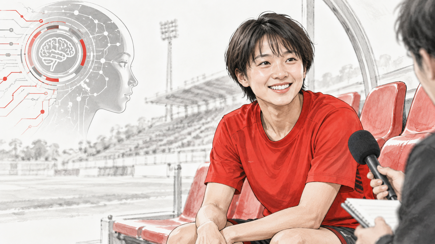 宮澤ひなたのインタビューを読む｜得点王の言葉とジュニア世代へのヒントのイメージイラスト