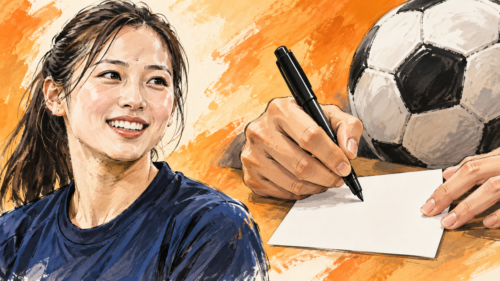 清水梨紗のサインを手に入れるには？親子で確認したい方法とマナーのイメージイラスト