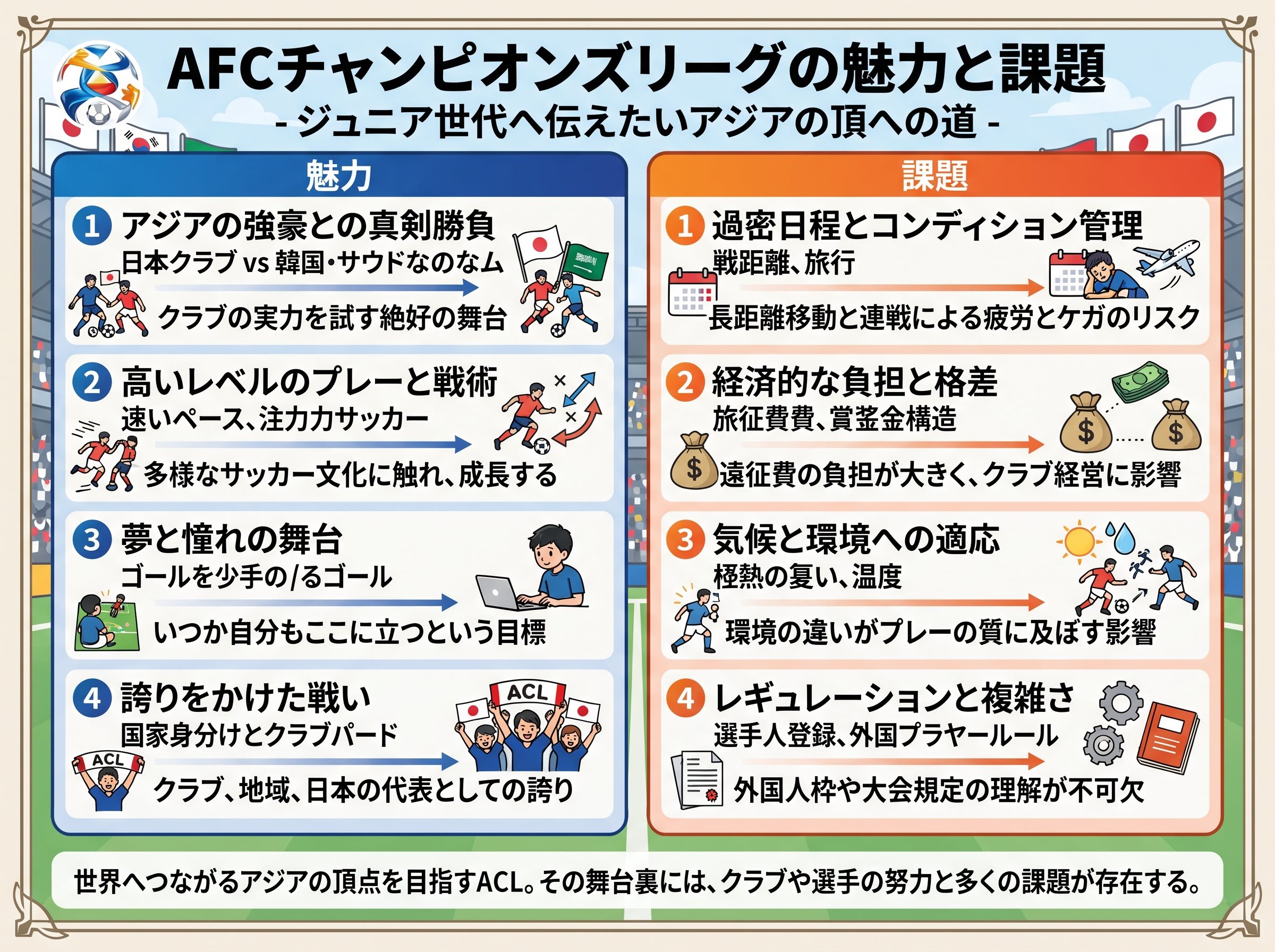 AFCチャンピオンズリーグの魅力と課題
