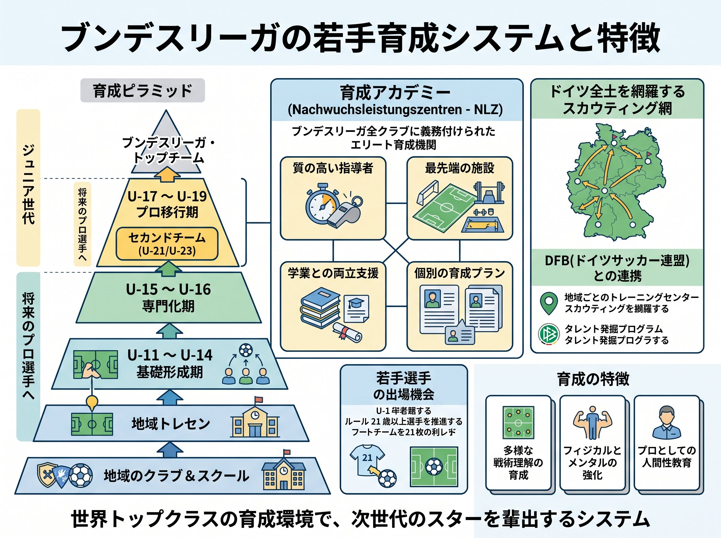 ブンデスリーガの若手育成システムと特徴
