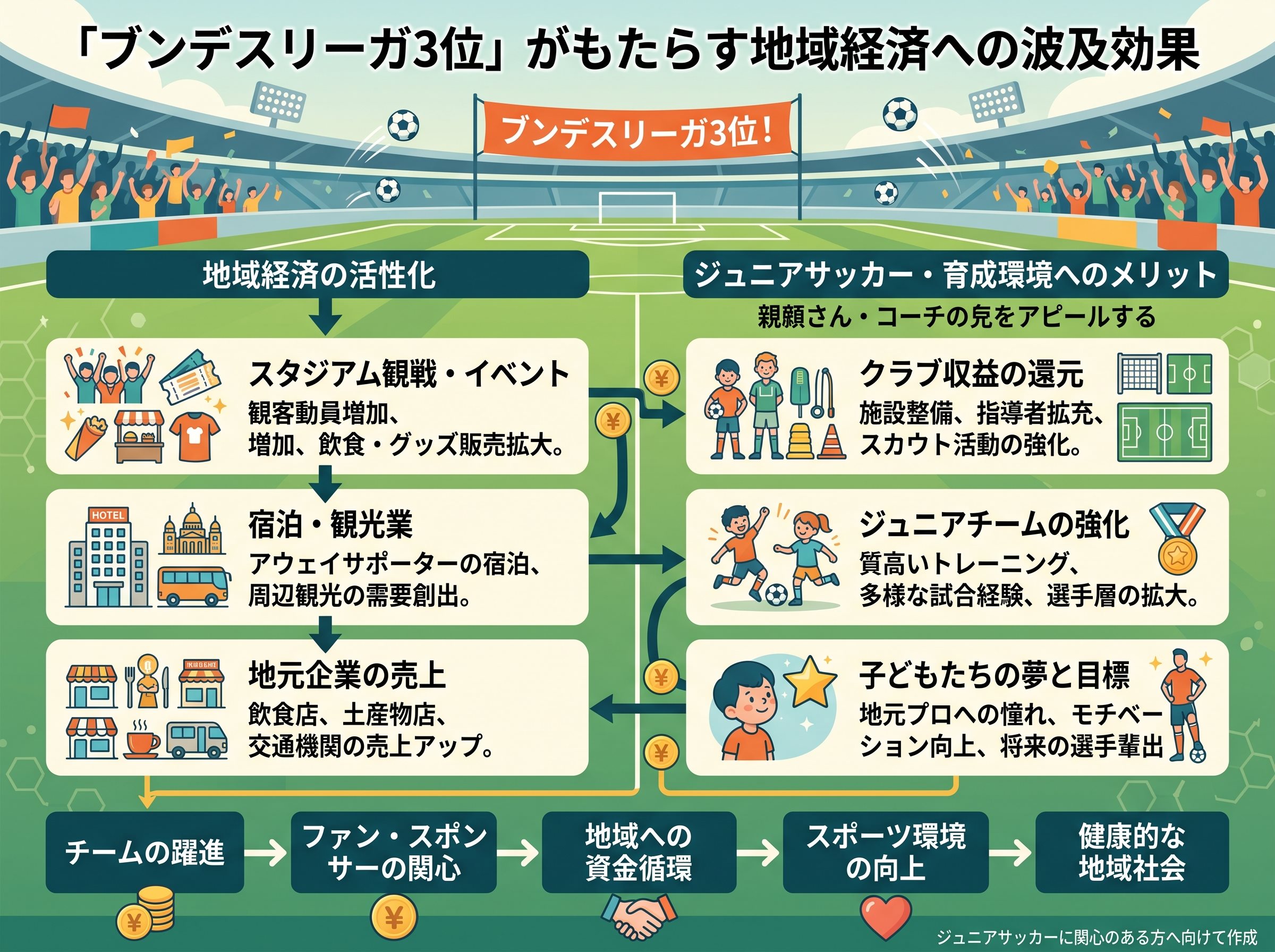 ブンデスリーガ3位の地域経済への波及効果