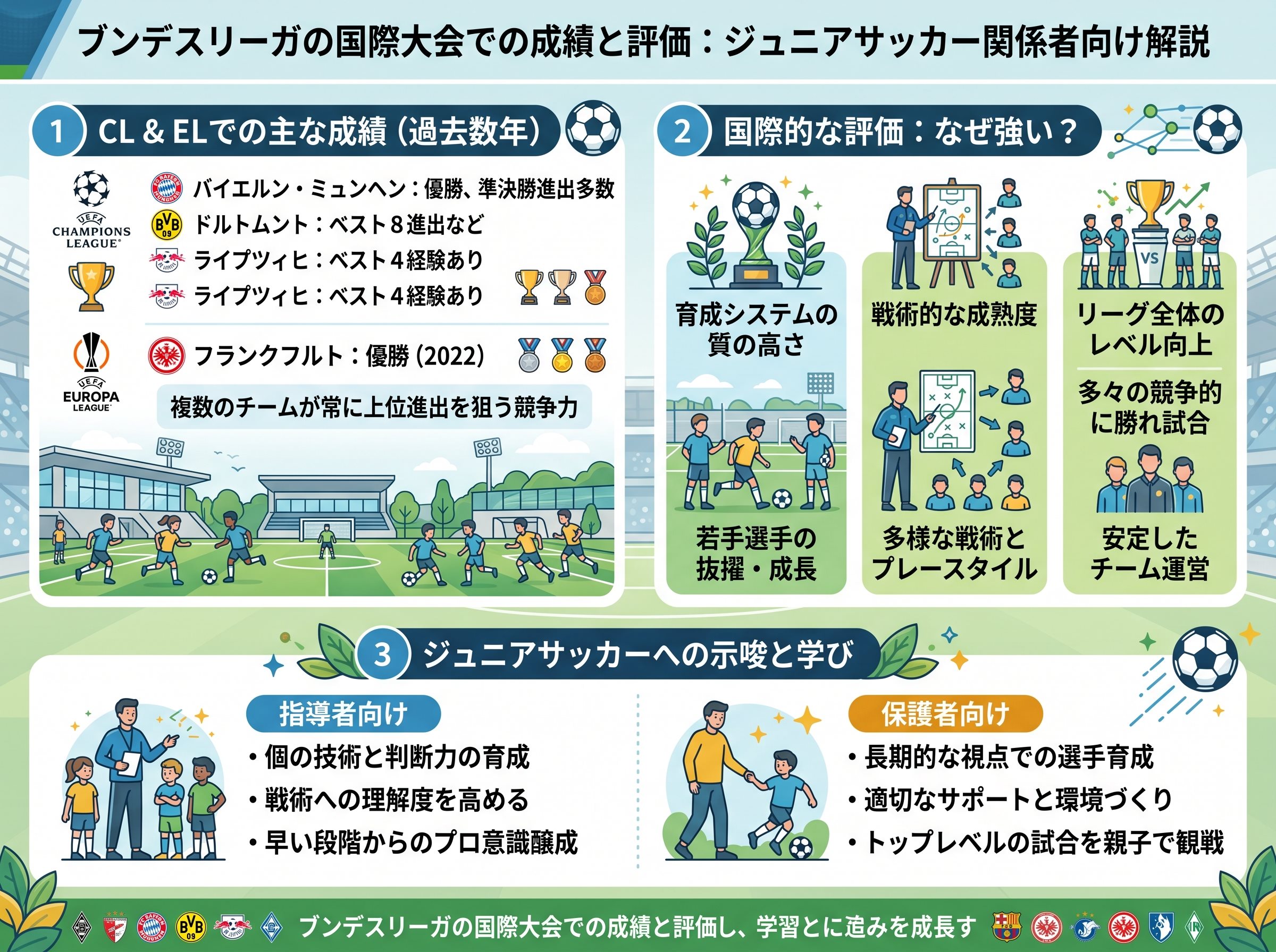 ブンデスリーガの国際大会での成績と評価