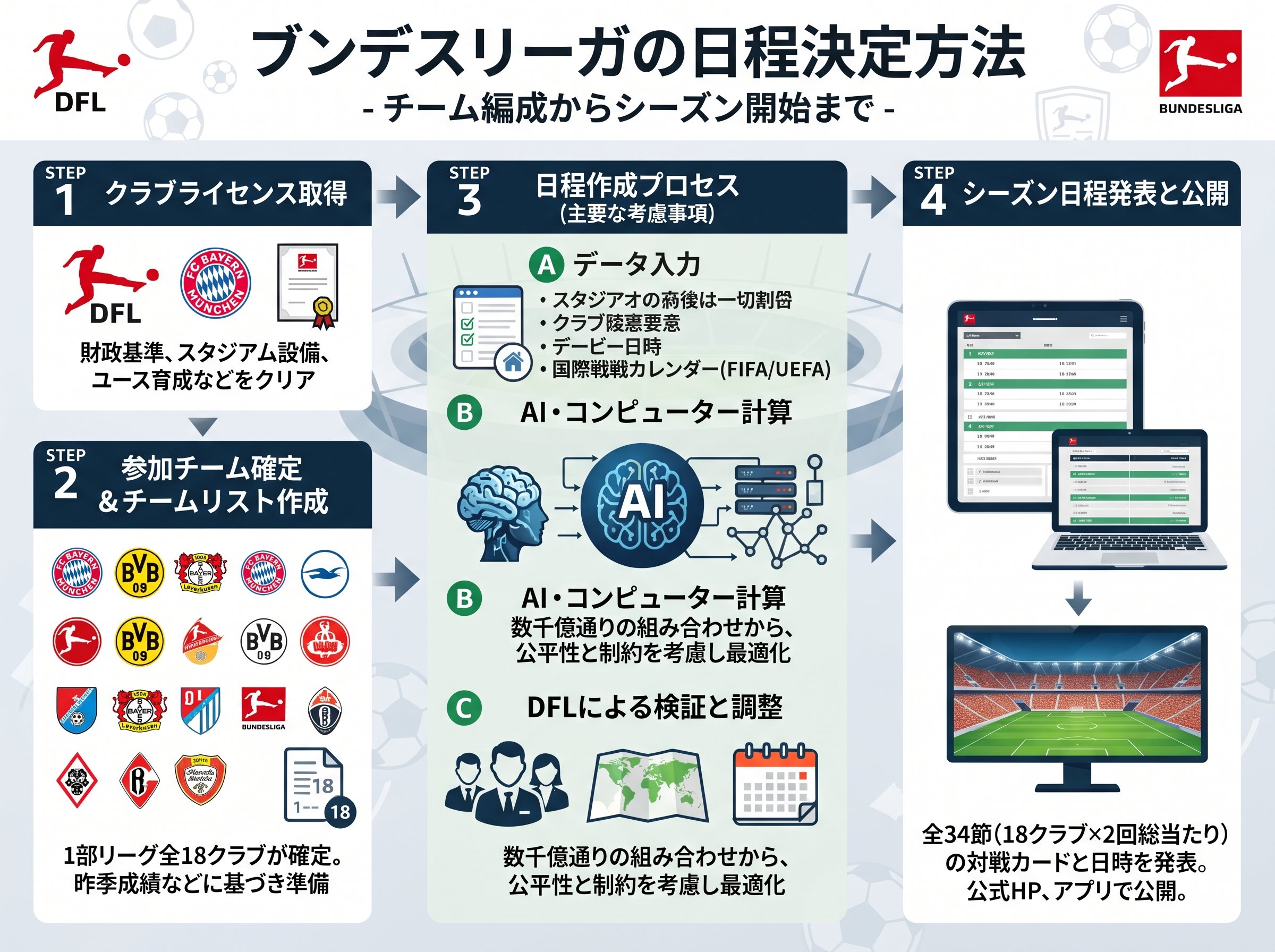 ブンデスリーガの日程決定方法