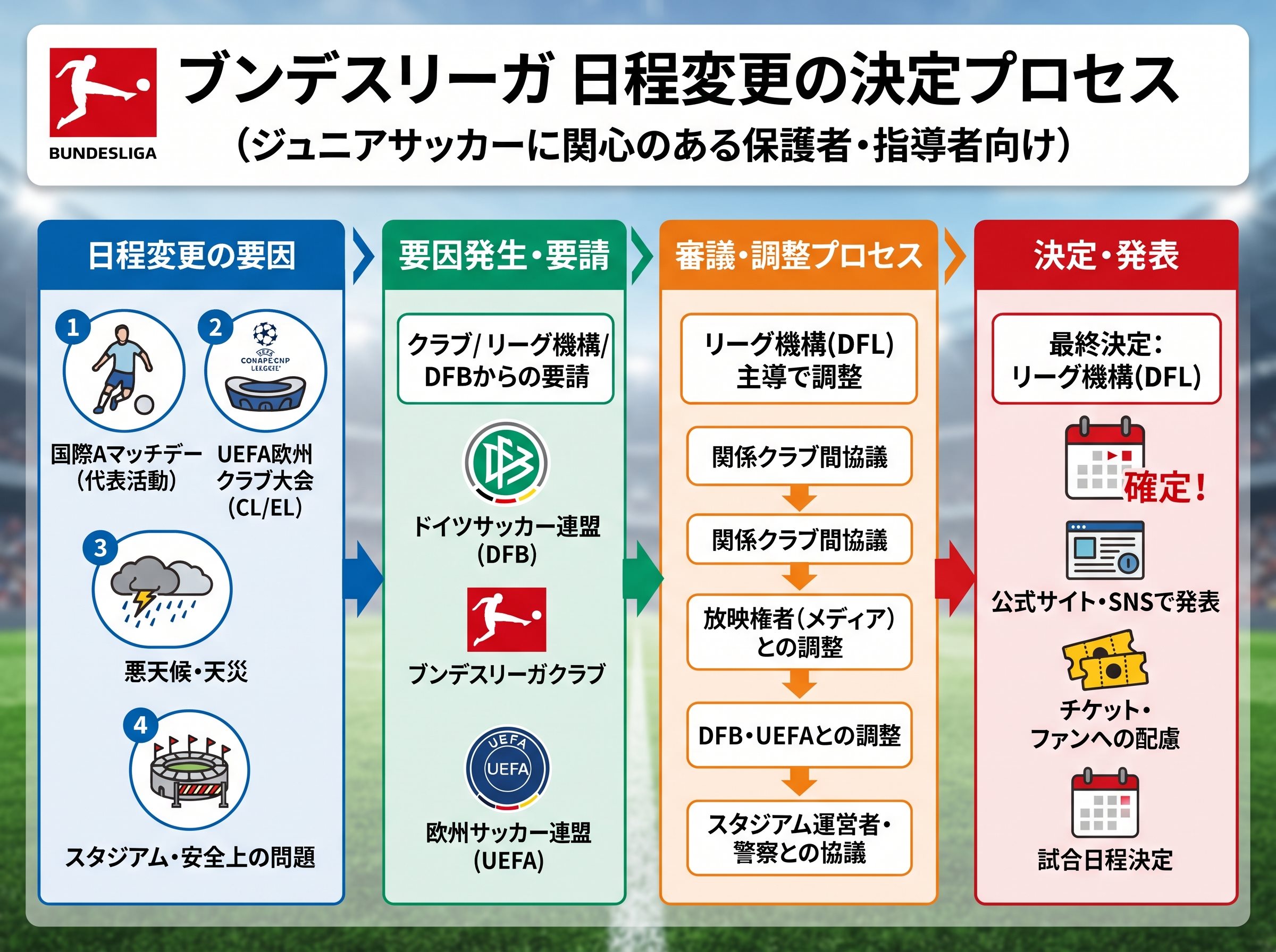 ブンデスリーガの日程変更の決定プロセス