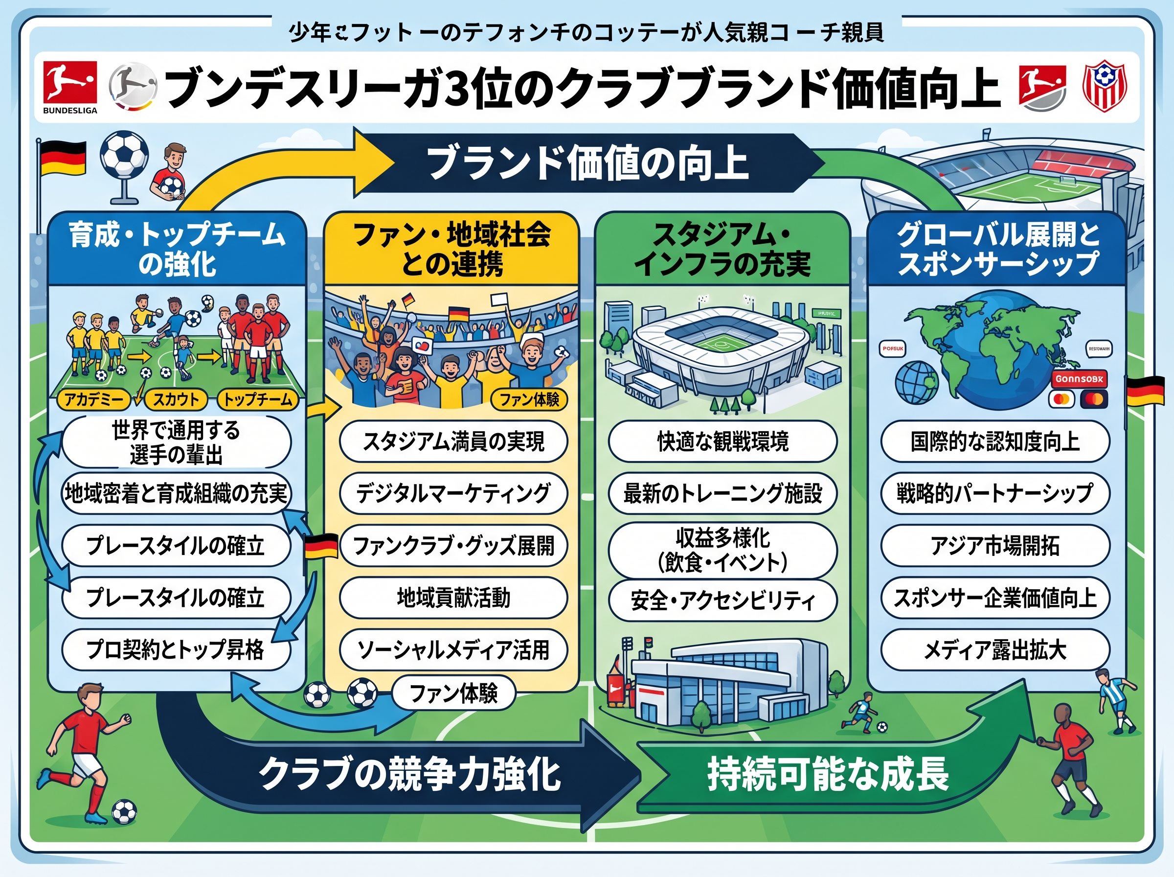ブンデスリーガ3位のクラブブランド価値向上