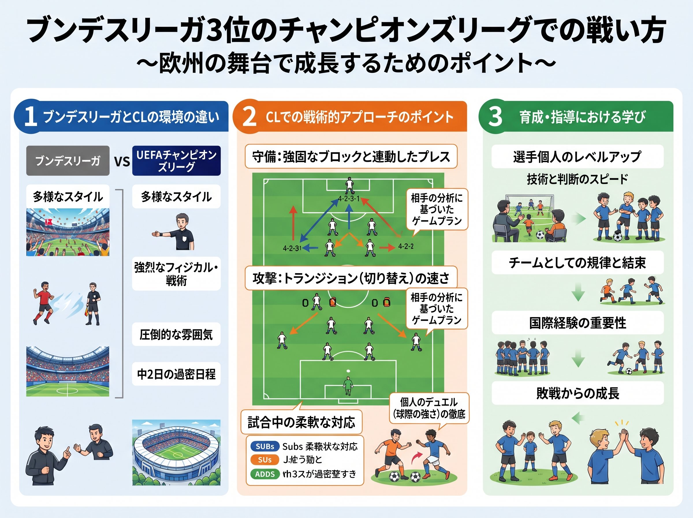 ブンデスリーガ3位のチャンピオンズリーグでの戦い方