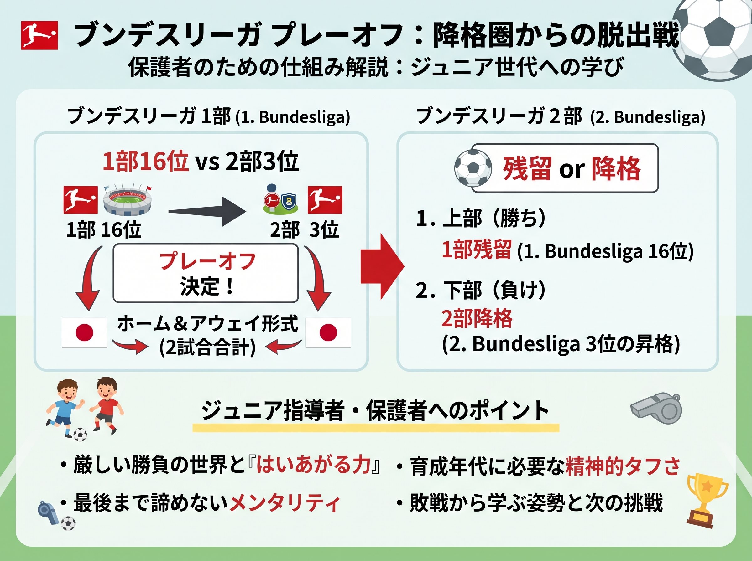 ブンデスリーガ プレーオフの降格圏からの脱出戦