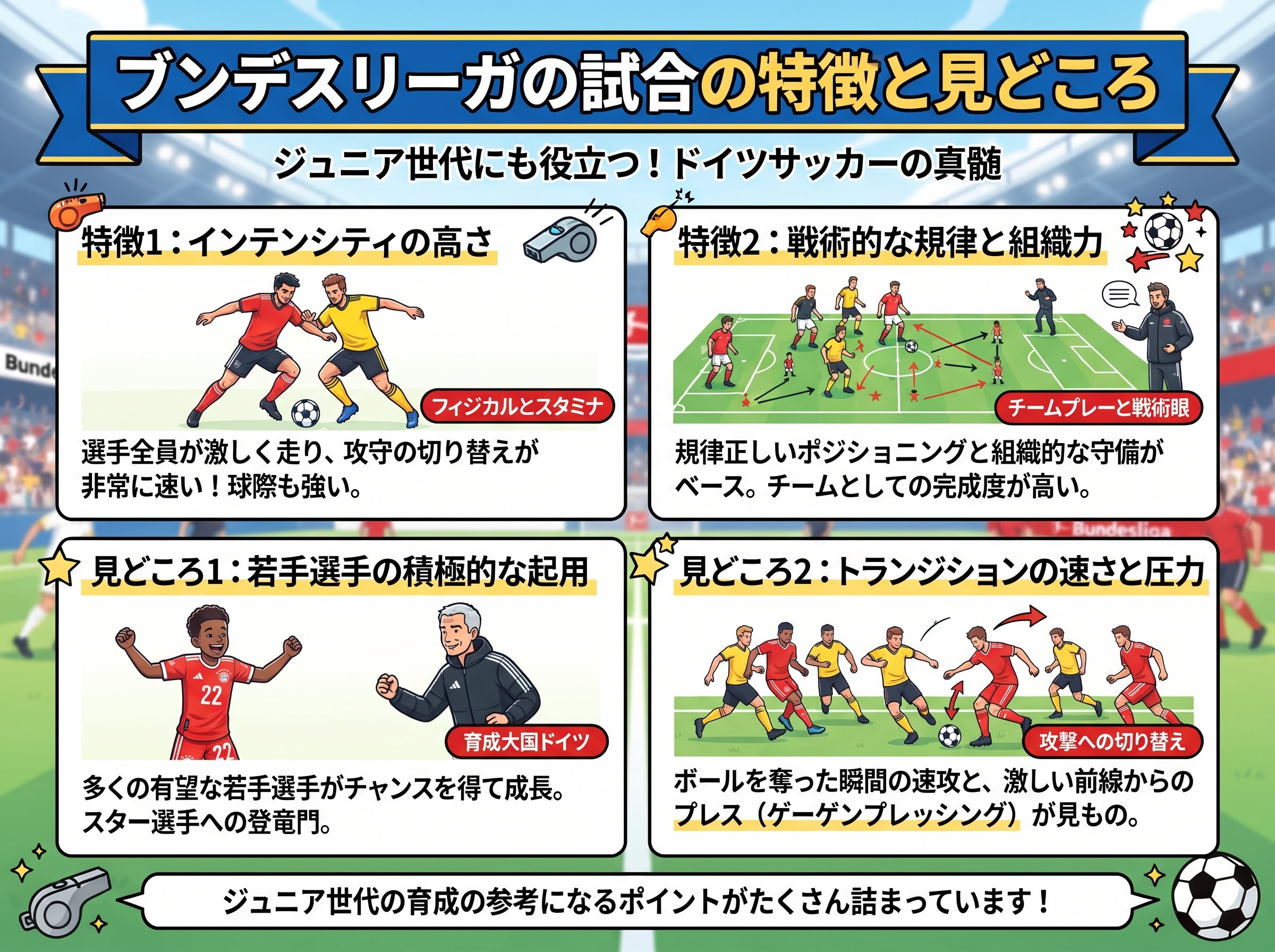 ブンデスリーガの試合の特徴と見どころ