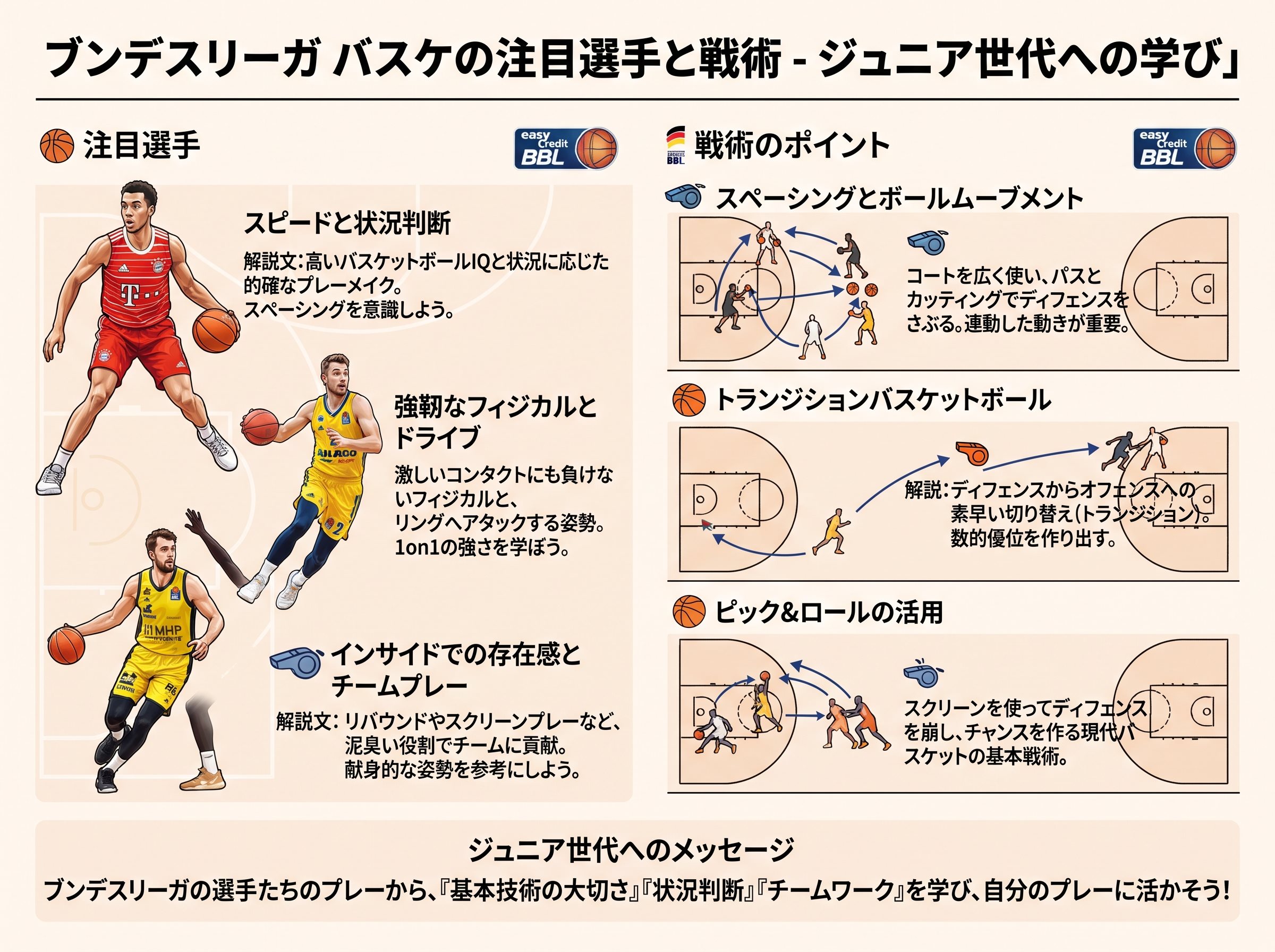 ブンデスリーガ バスケの注目選手と戦術