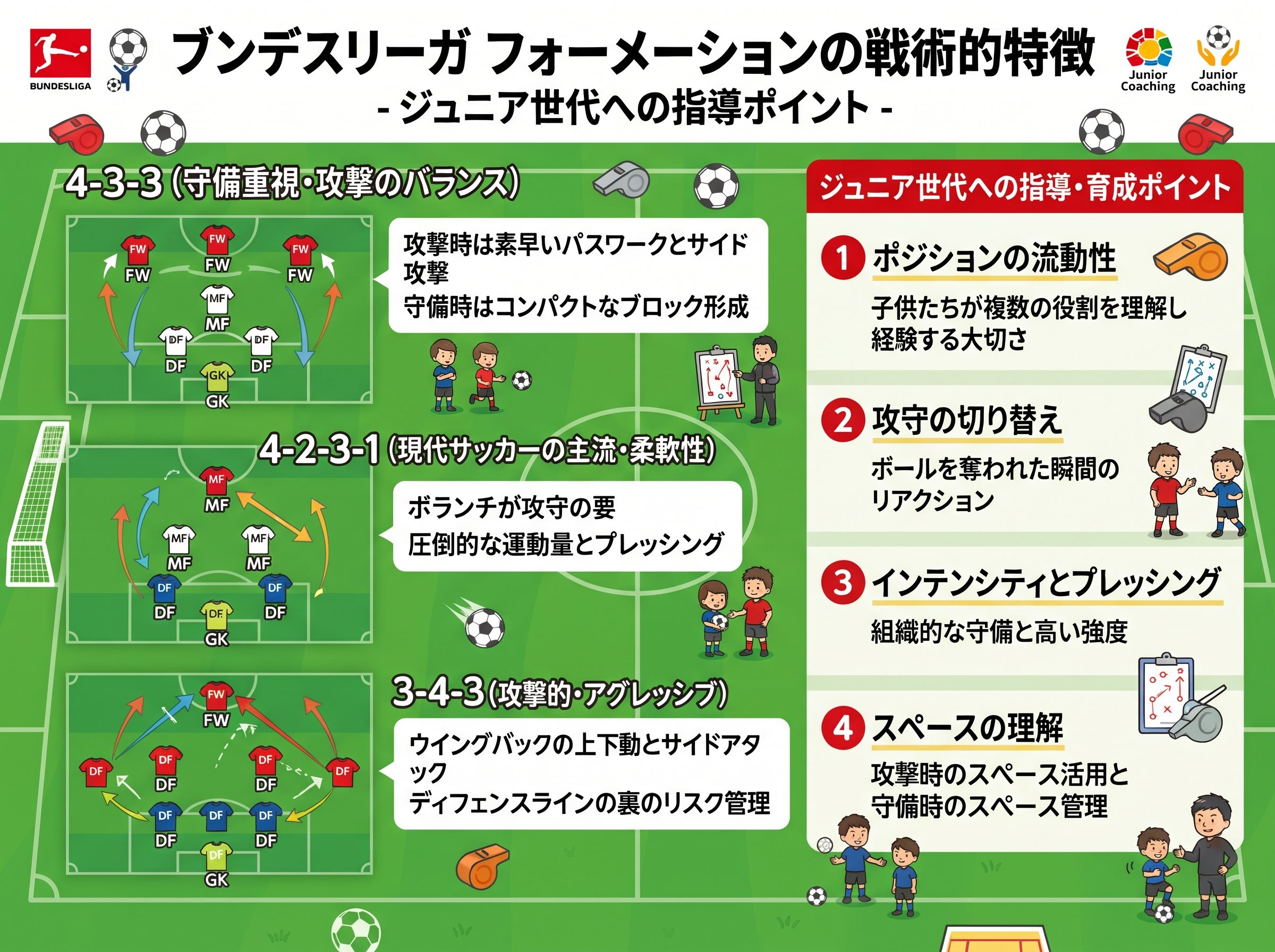ブンデスリーガ フォーメーションの戦術的特徴