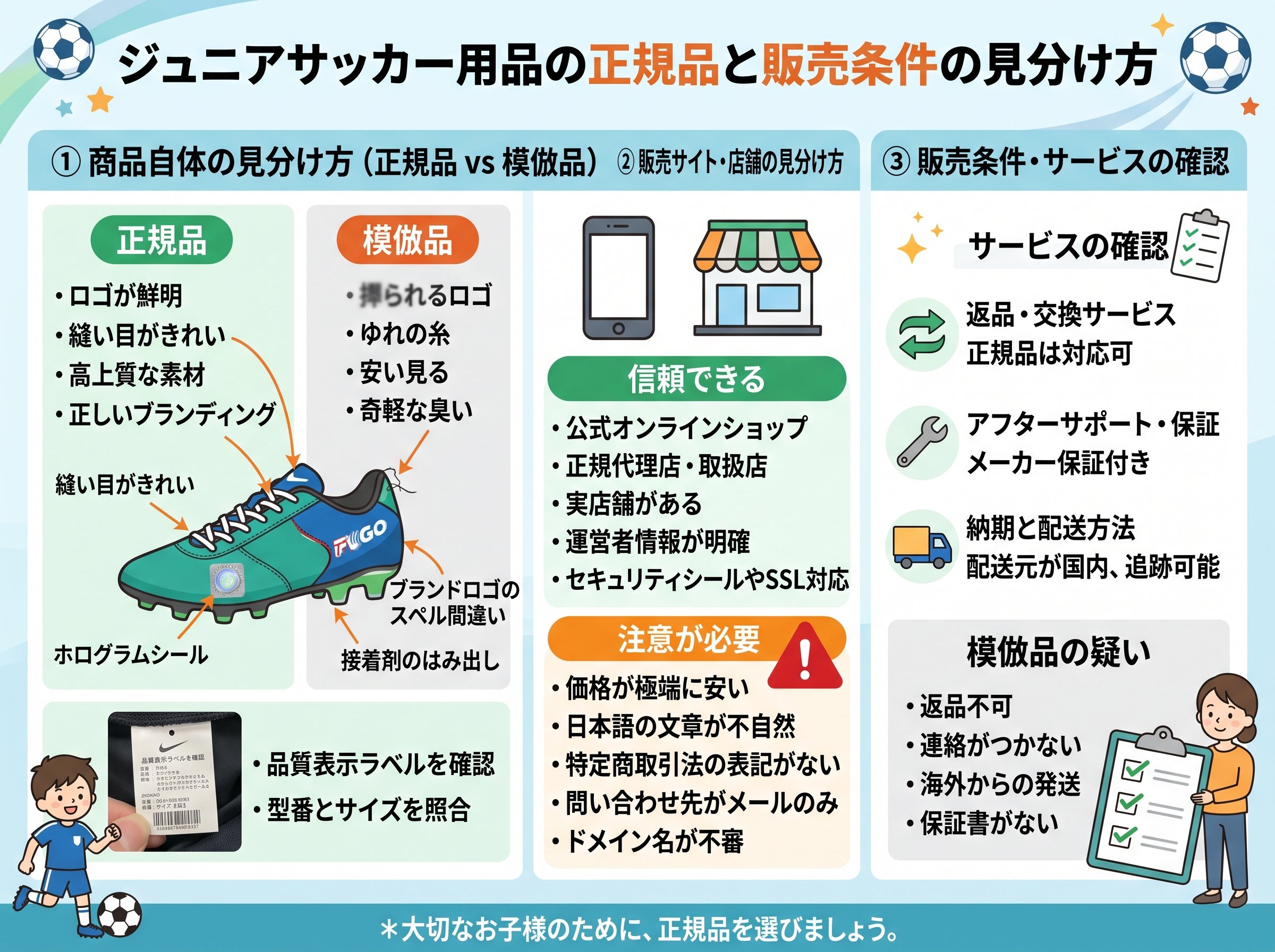 正規品と販売条件の見分け方