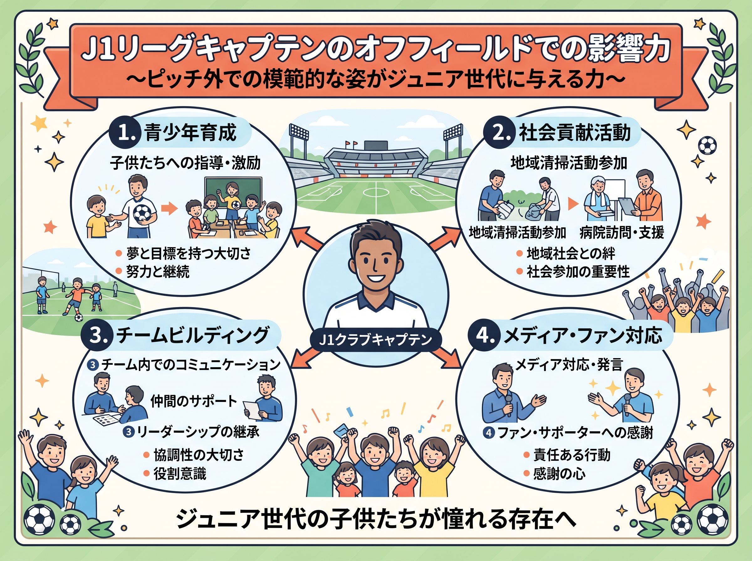 J1リーグキャプテンのオフフィールドでの影響力