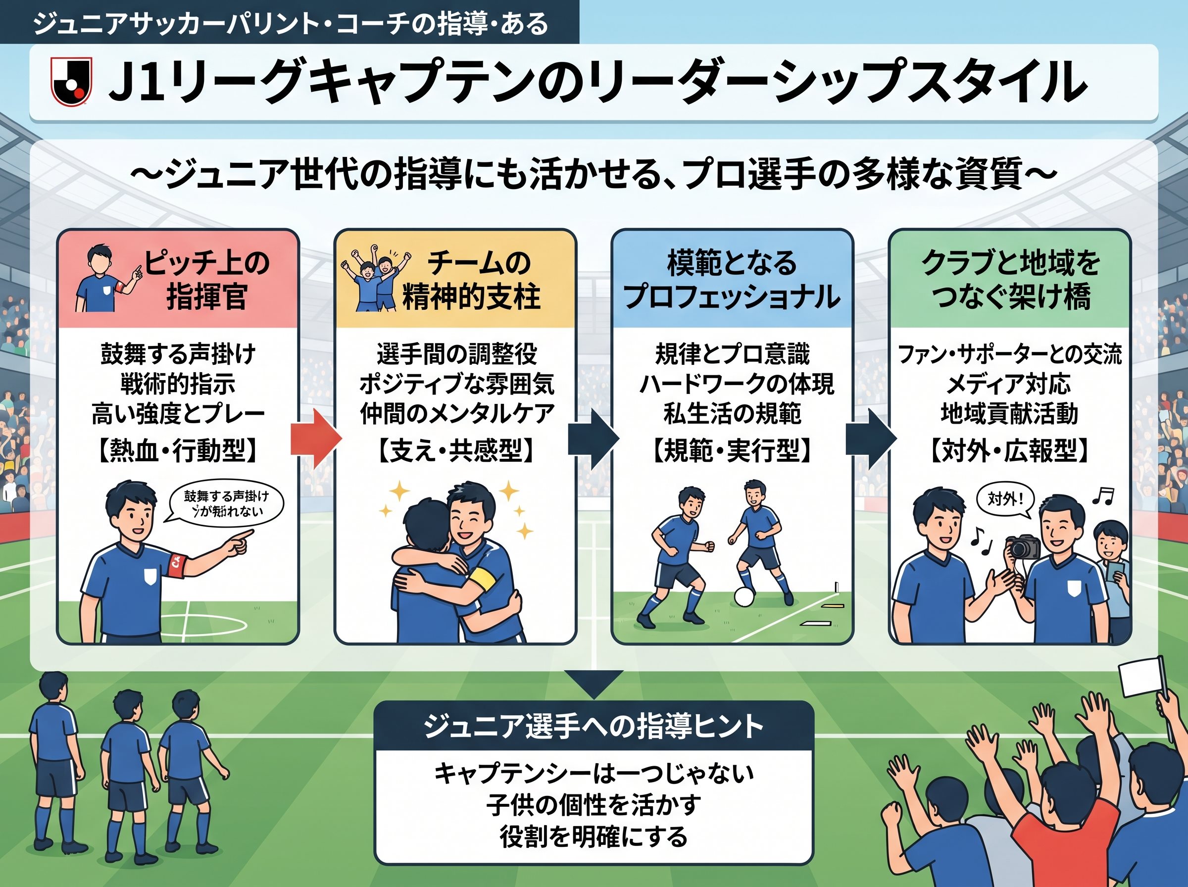 J1リーグキャプテンのリーダーシップスタイル