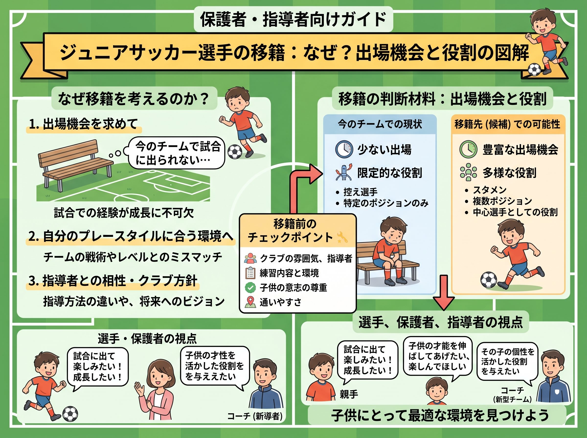 なぜ移籍した?出場機会と選手の役割