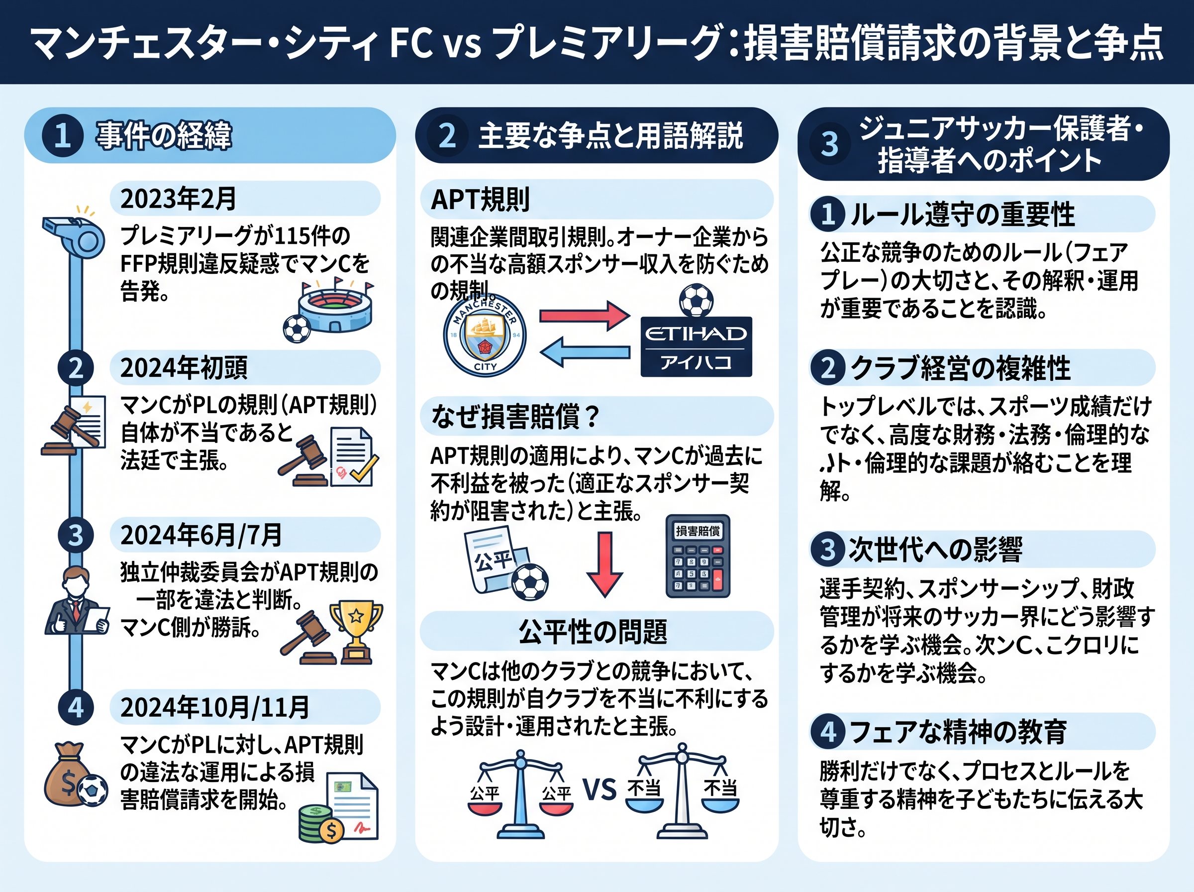 マンC プレミアリーグへの損害賠償請求の背景