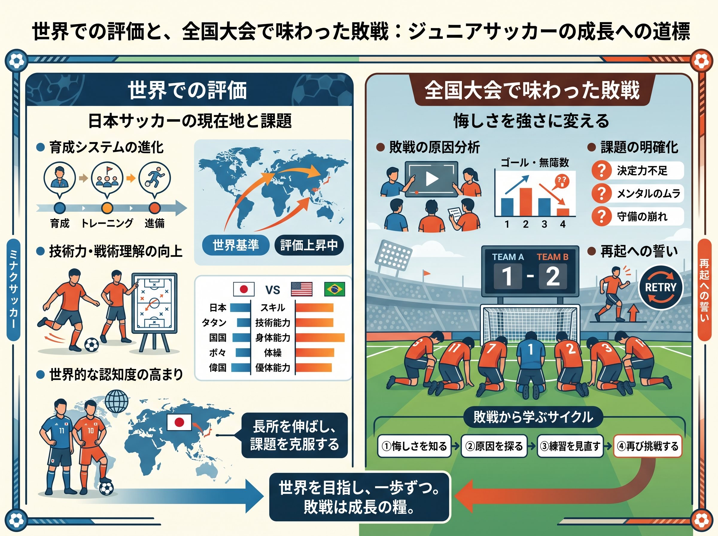 世界での評価と、全国大会で味わった敗戦