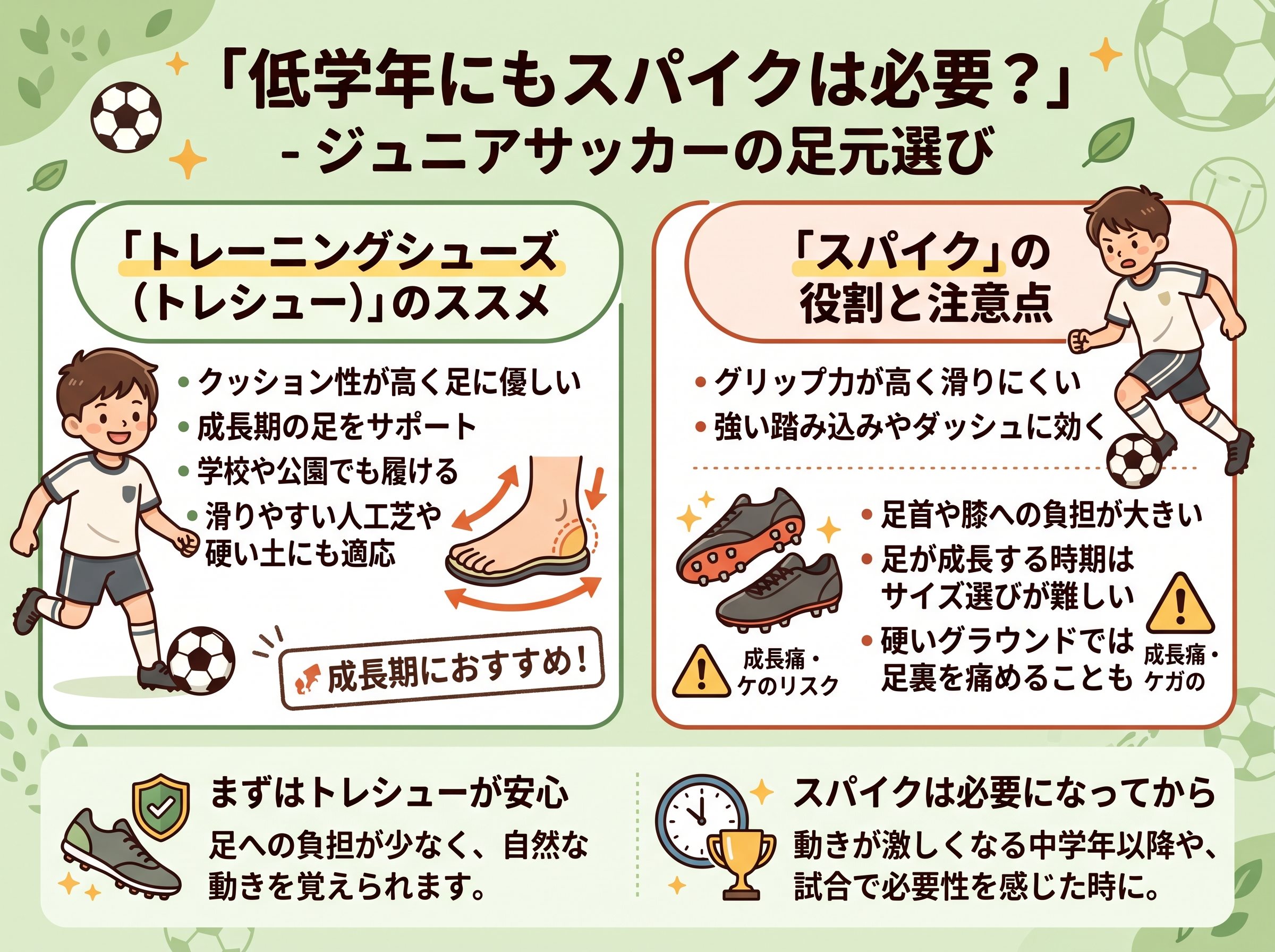 低学年にもスパイクは必要？