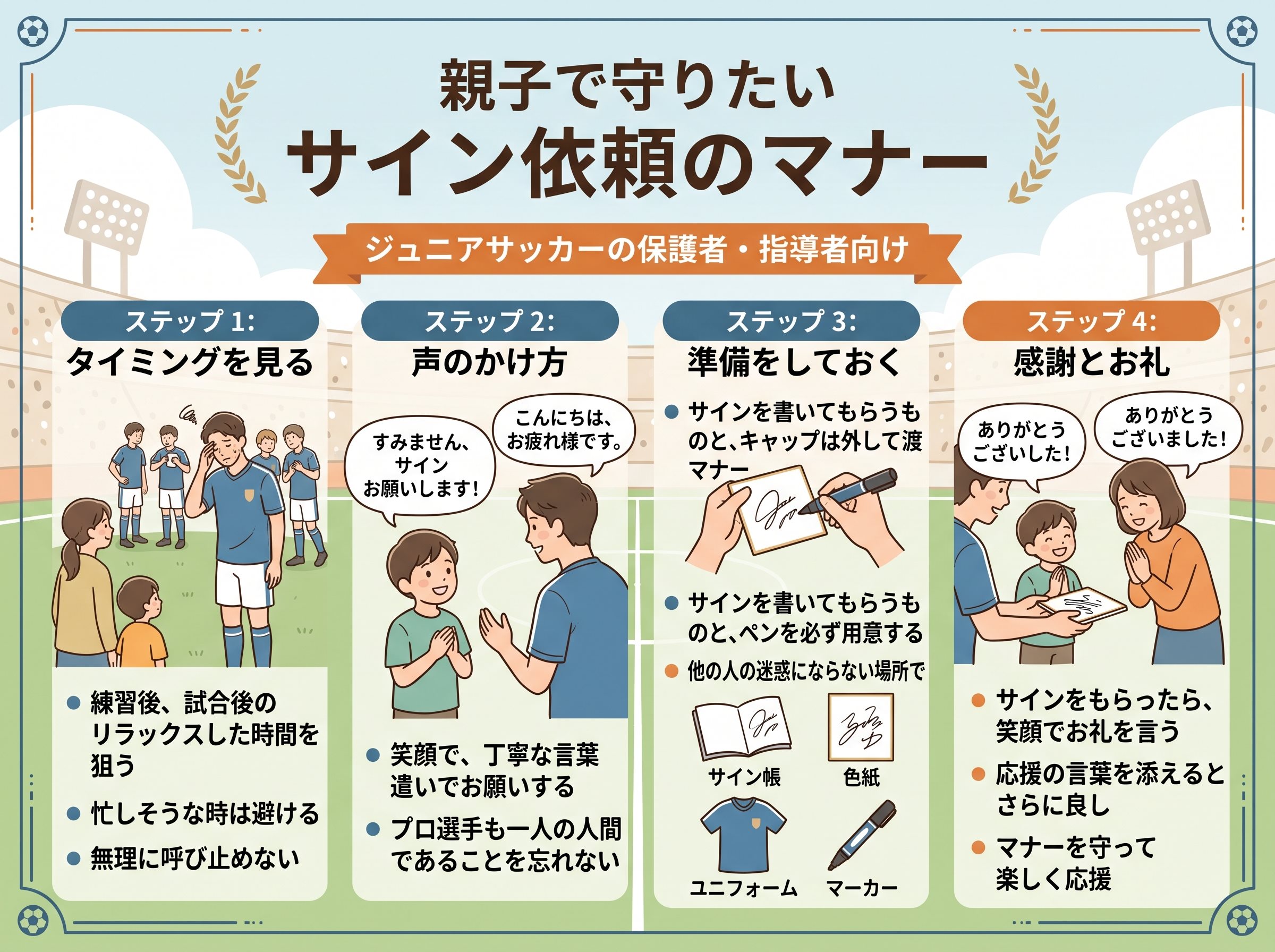 親子で守りたいサイン依頼のマナー