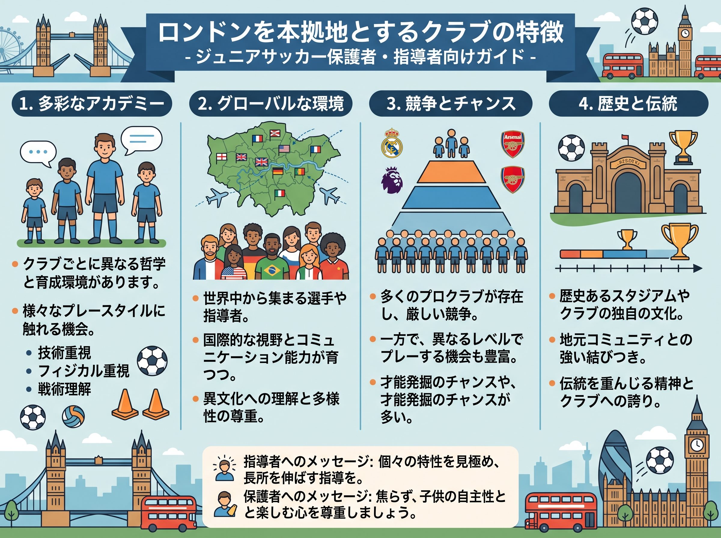 ロンドンを本拠地とするクラブの特徴