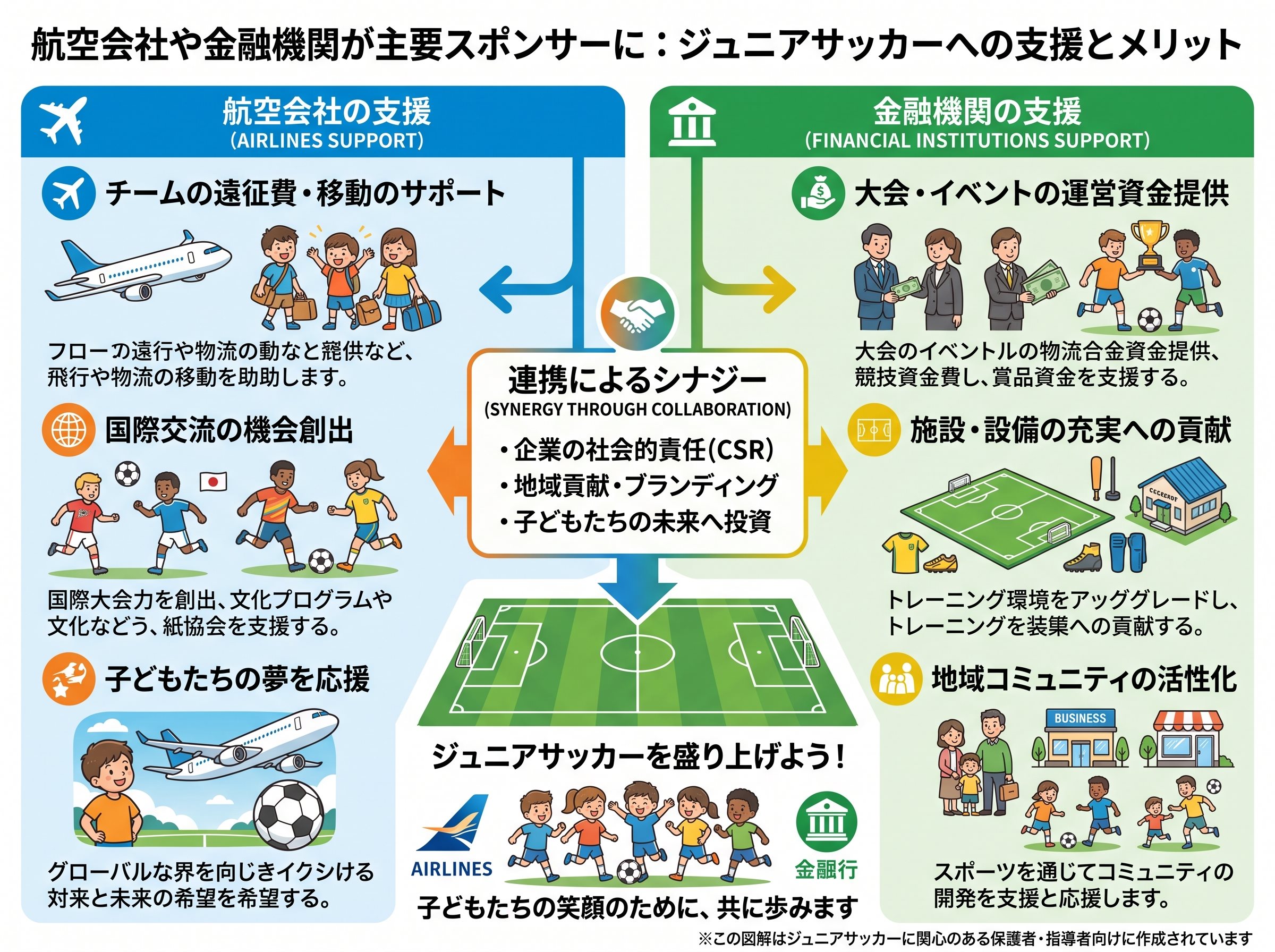 航空会社や金融機関が主要スポンサーに