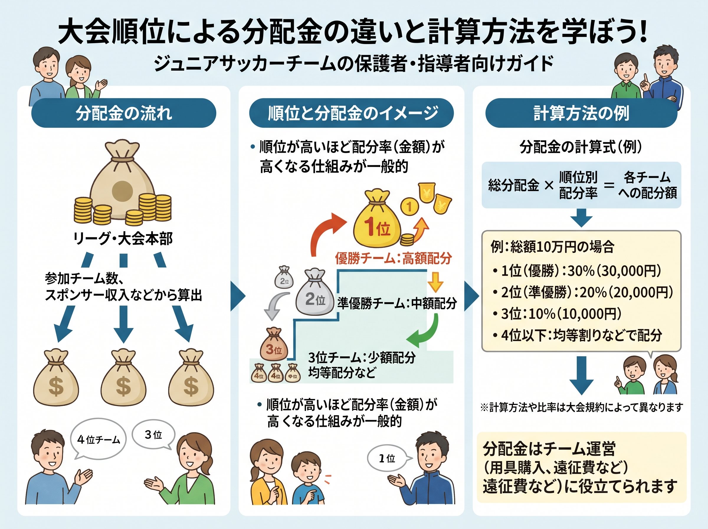順位による分配金の違いと計算方法