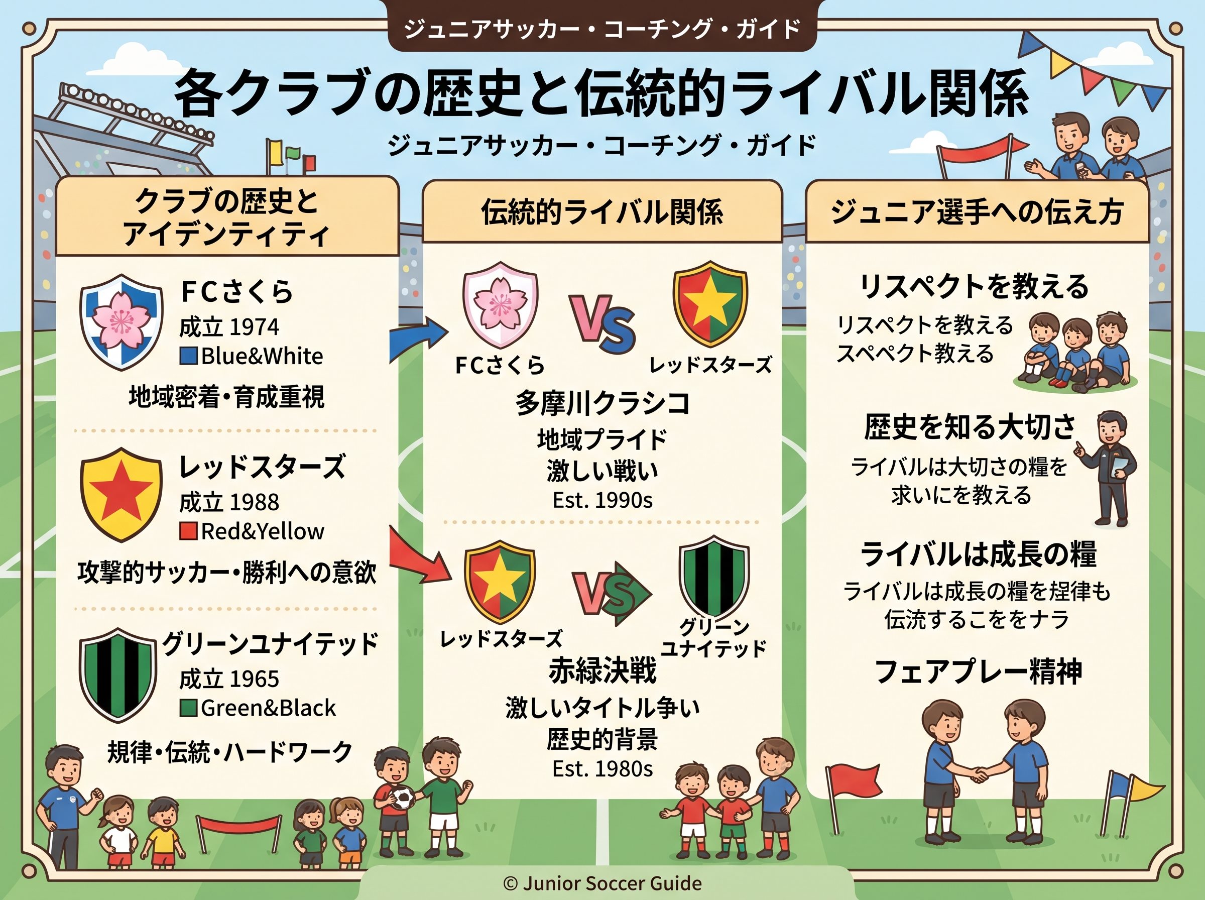 各クラブの歴史と伝統的ライバル関係