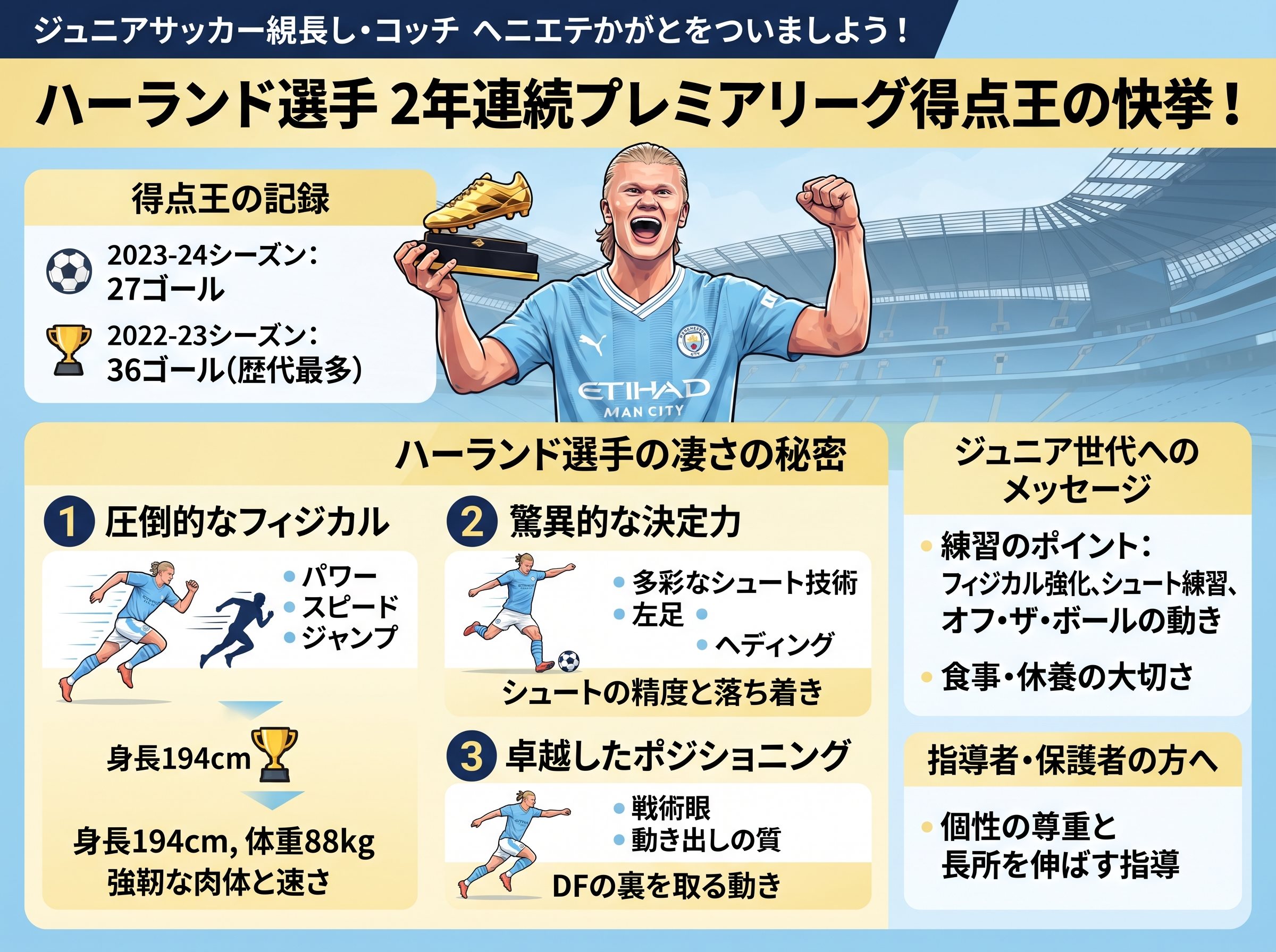 ハーランド2年連続得点王の快挙