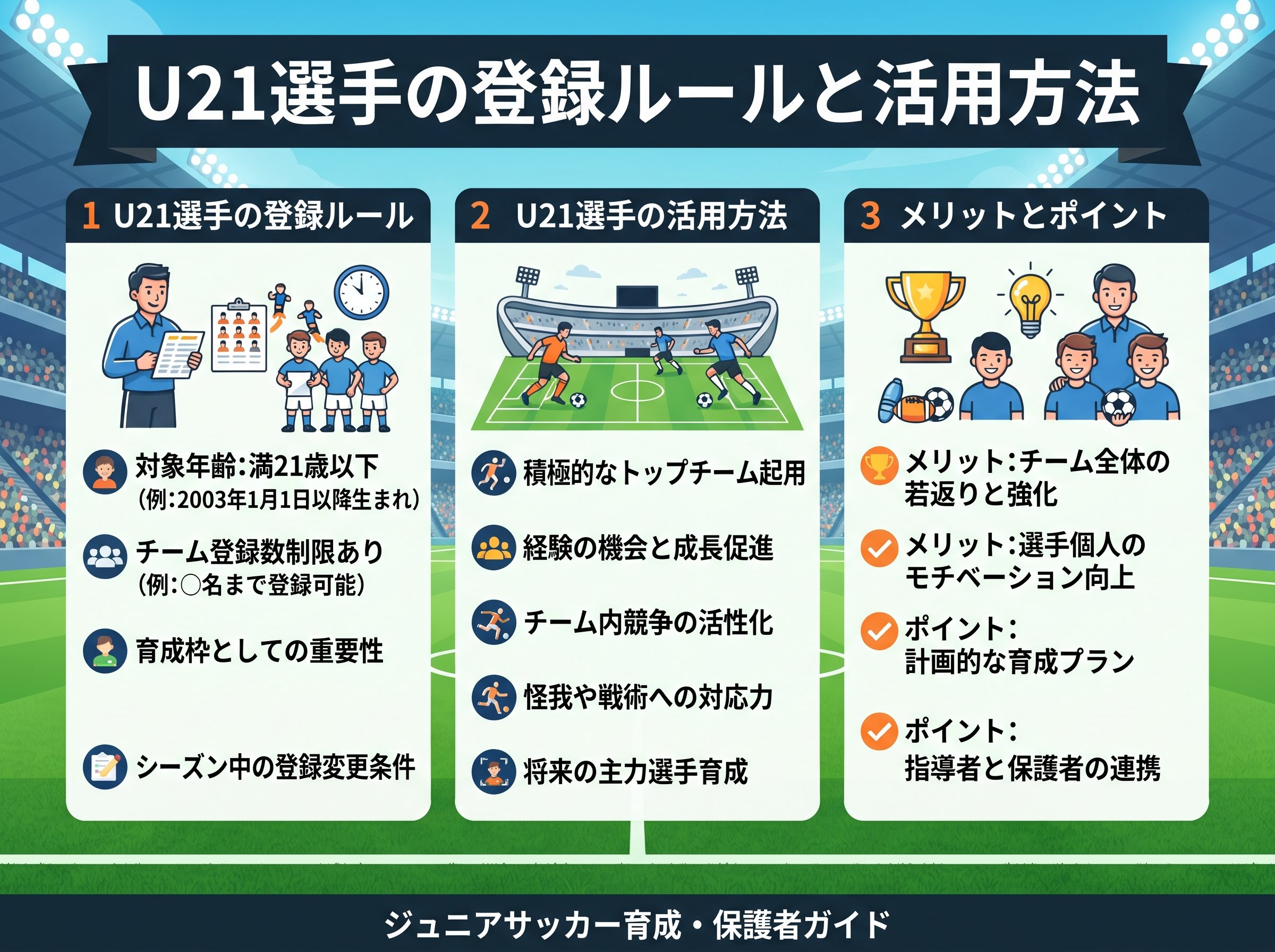 U21選手の登録ルールと活用方法