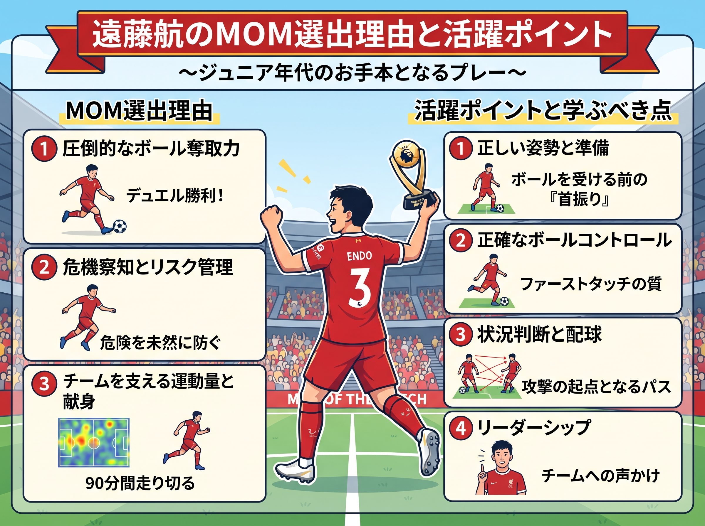遠藤航のMOM選出理由と活躍ポイント