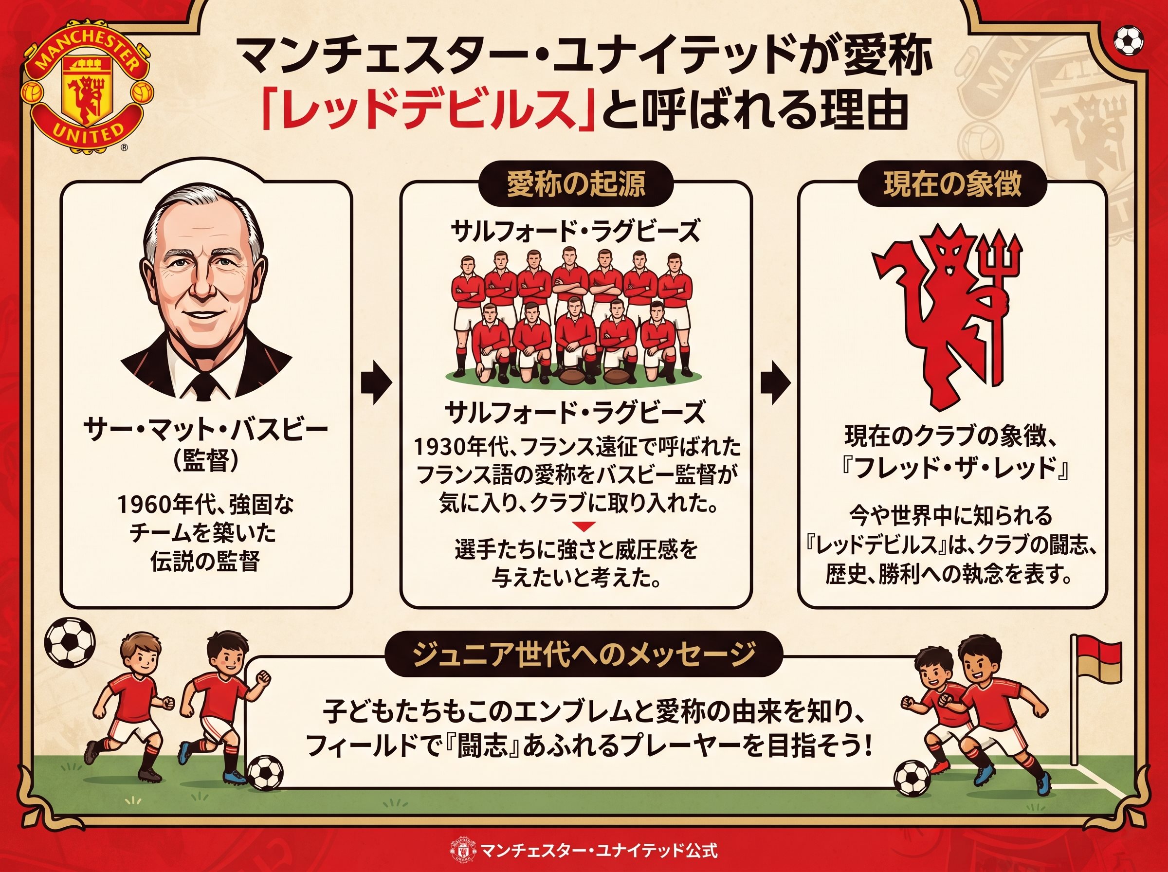 マンチェスター・ユナイテッドが愛称「レッドデビルス」と呼ばれる理由
