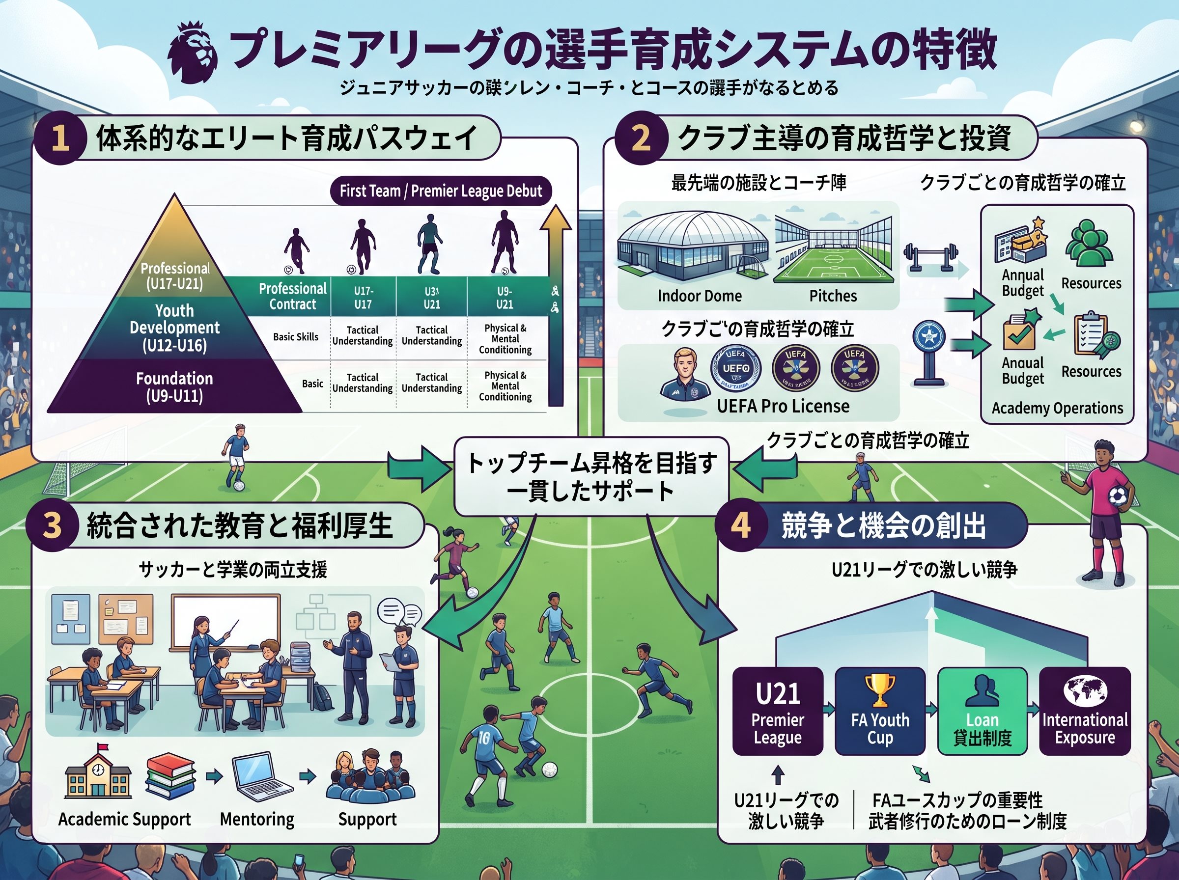 プレミアリーグの選手育成システムの特徴