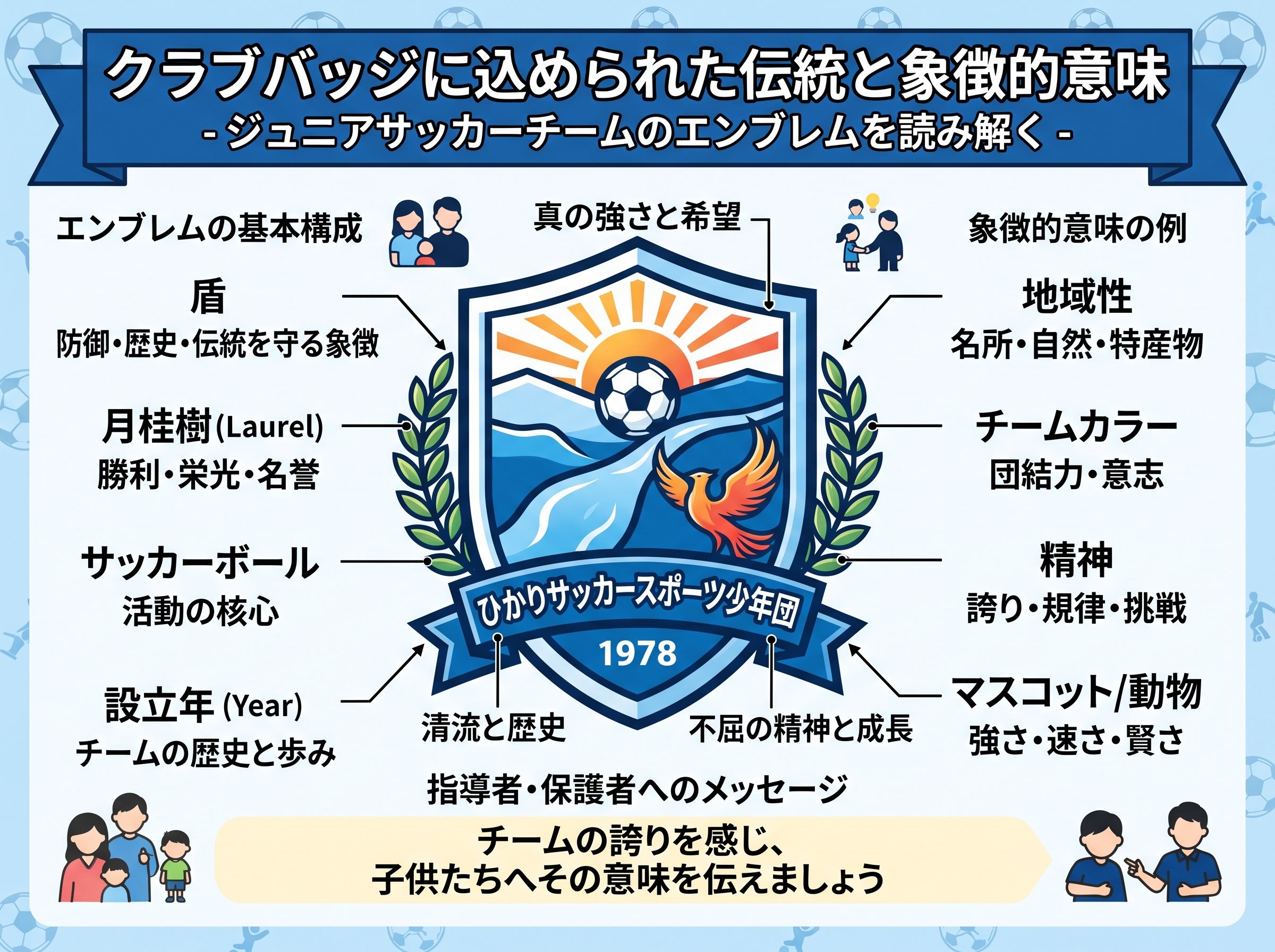 クラブバッジに込められた伝統と象徴的意味