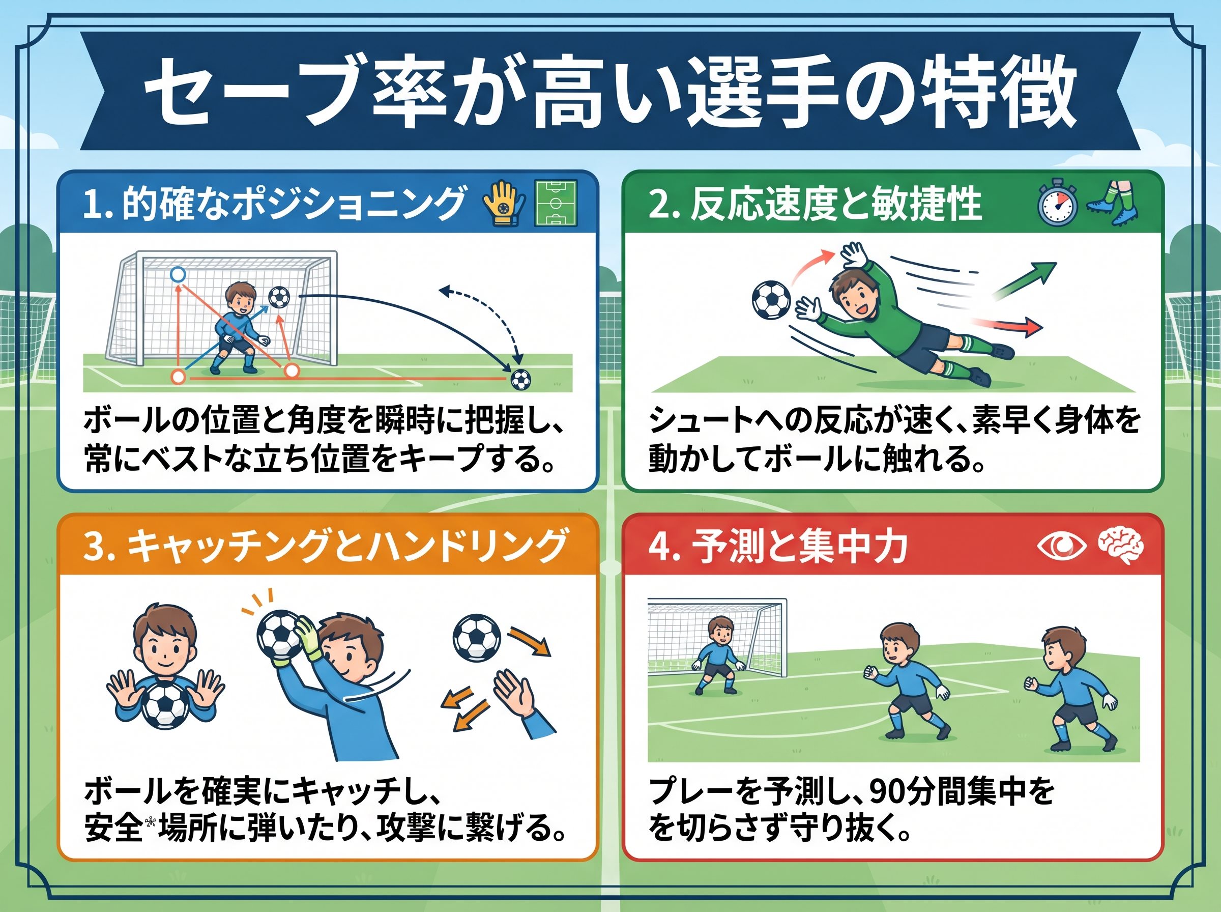 セーブ率が高い選手の特徴