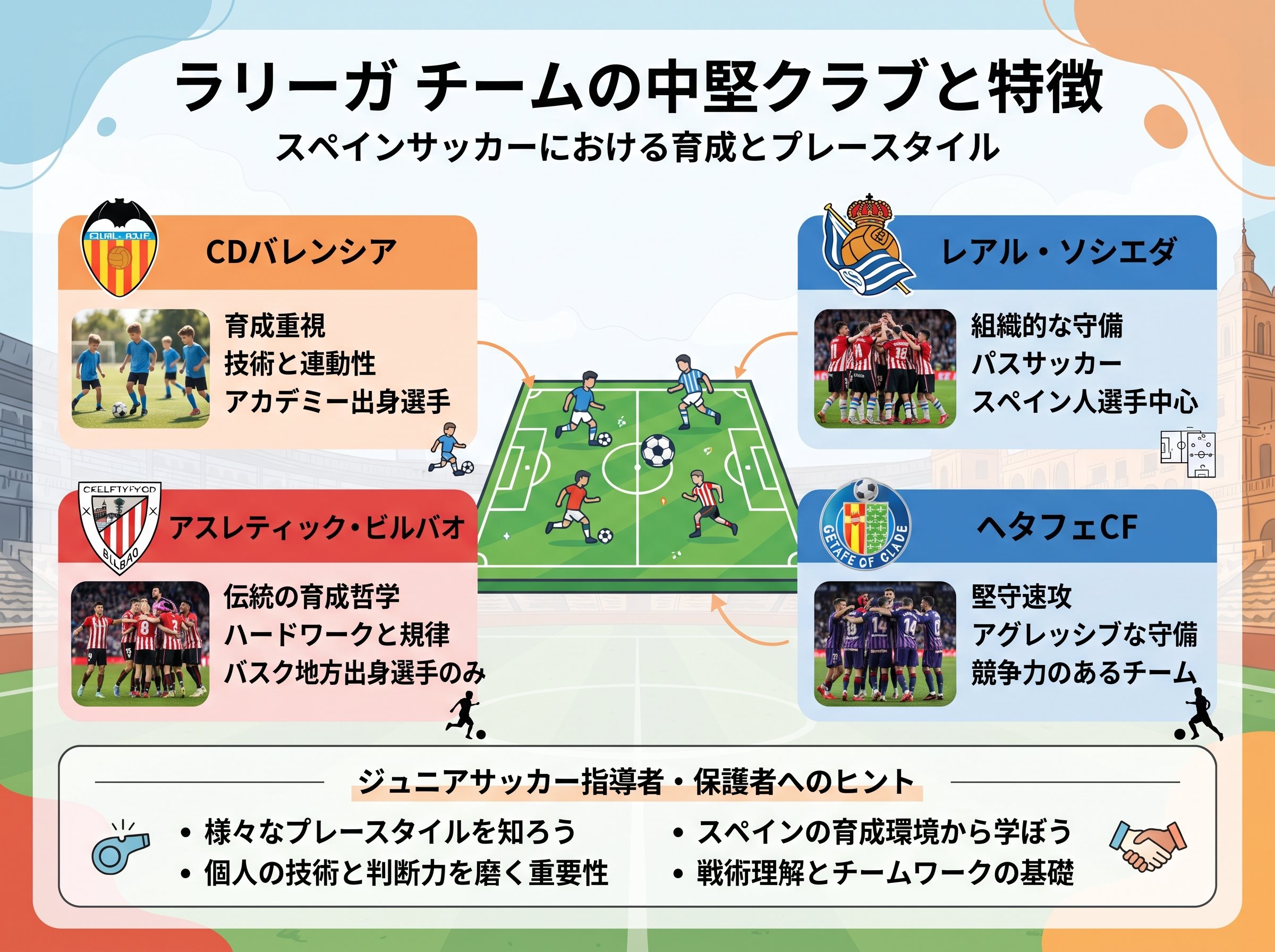 ラリーガ チームの中堅クラブと特徴