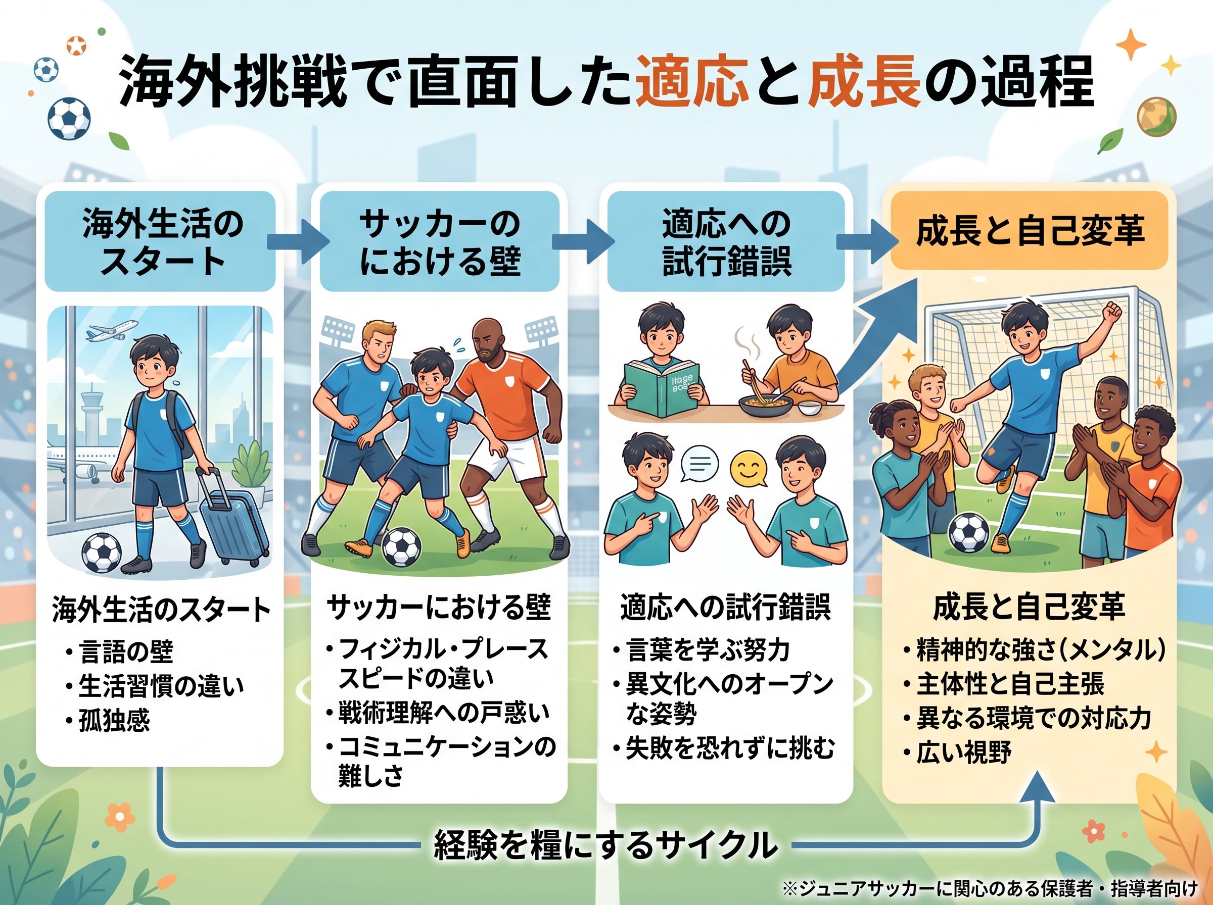 海外挑戦で直面した適応と成長の過程