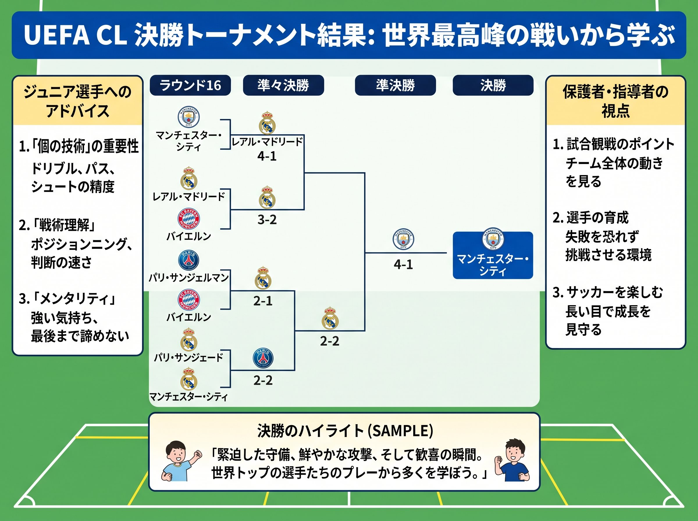 UEFA CL 決勝トーナメント結果