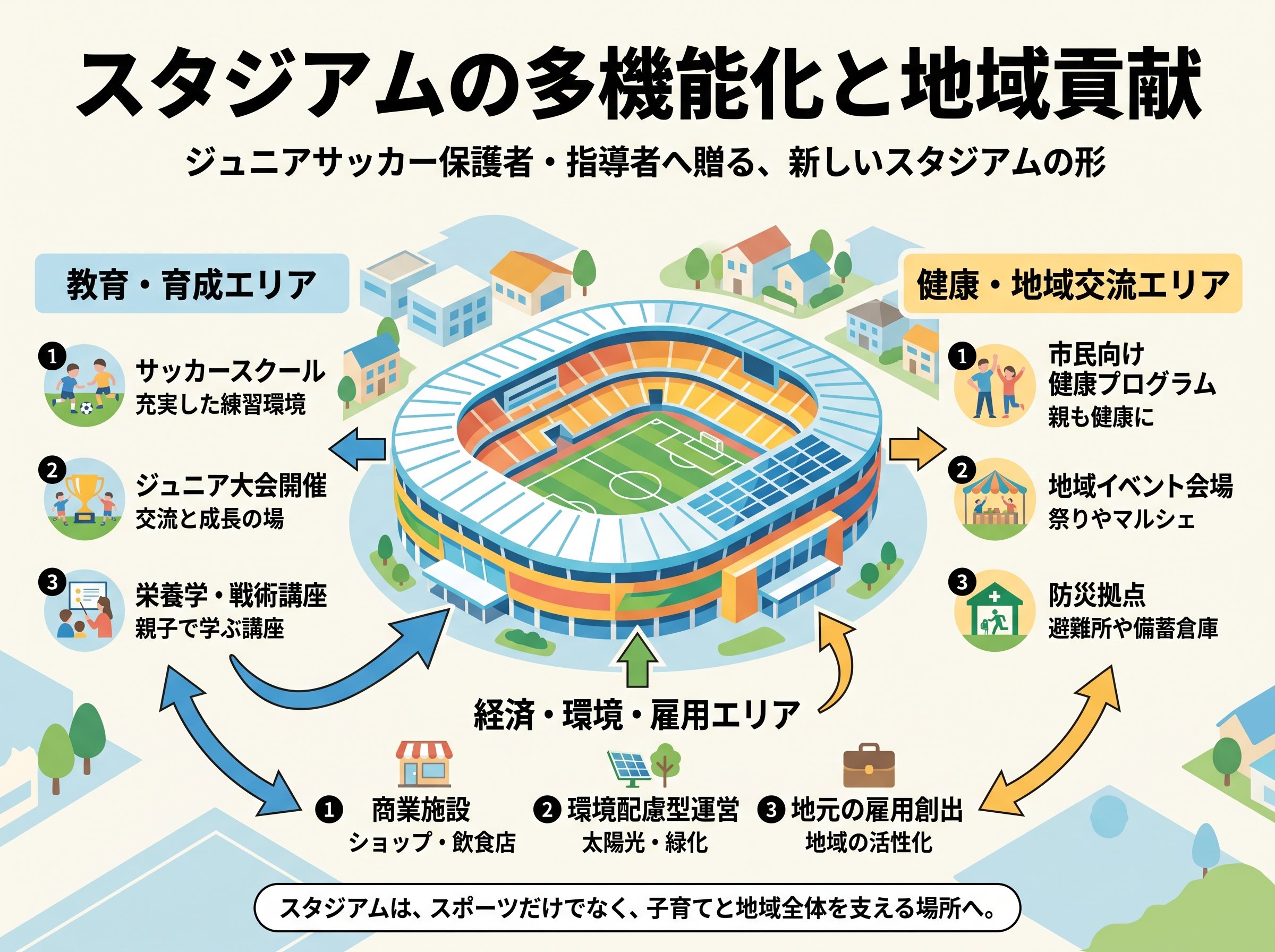 スタジアムの多機能化と地域貢献