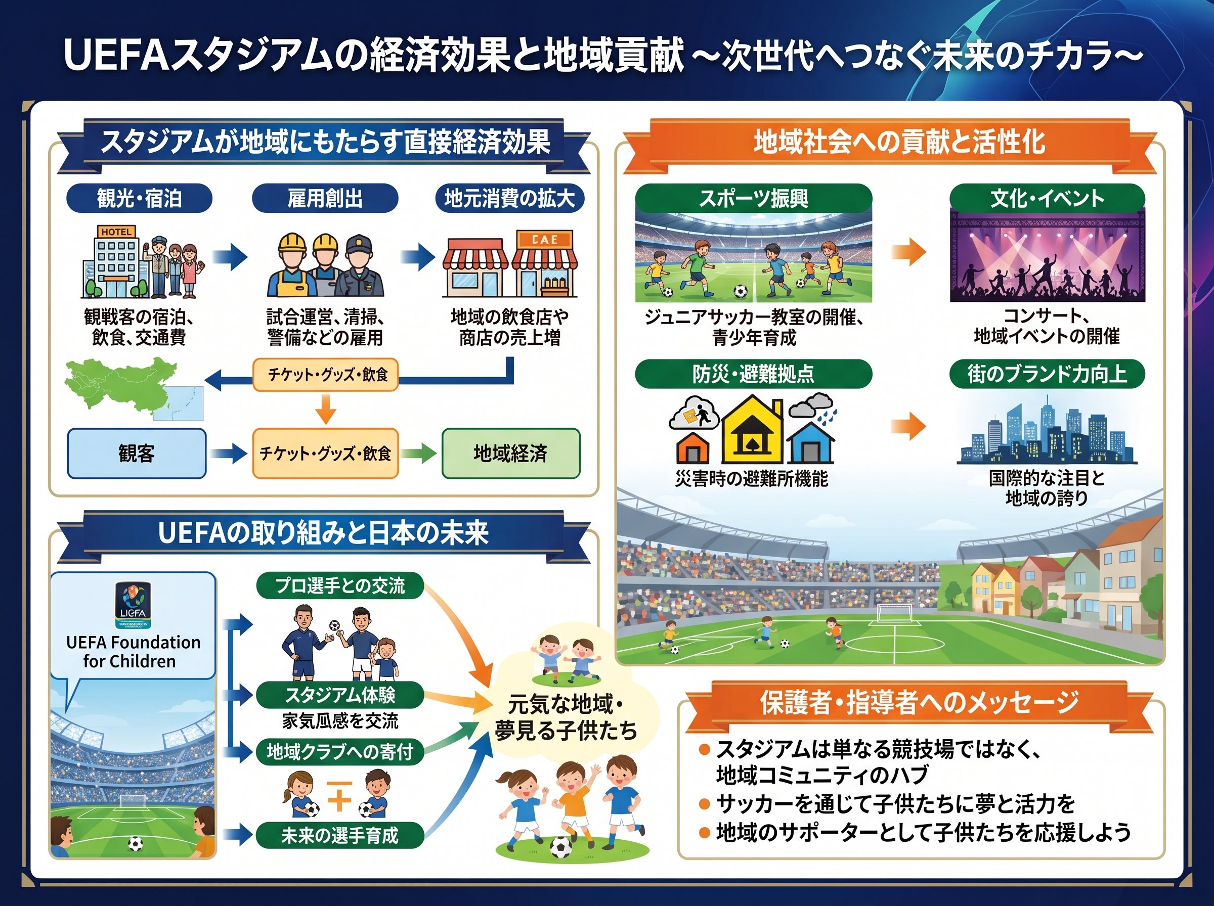 UEFAスタジアムの経済効果と地域貢献