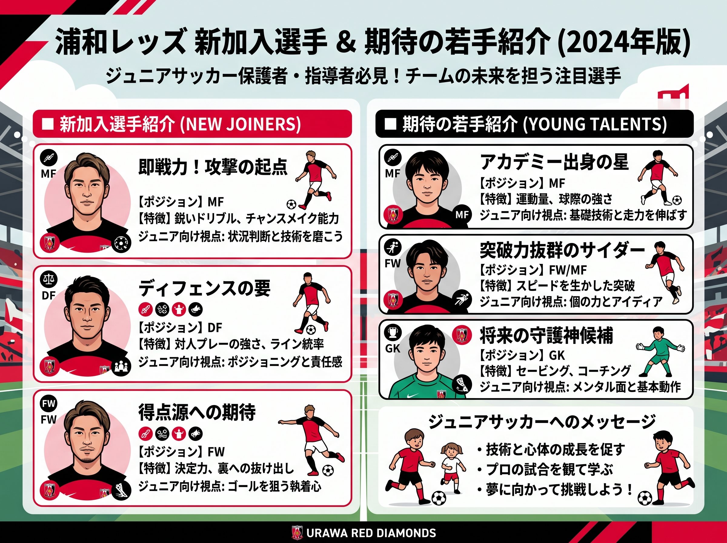 浦和レッズの新加入選手と期待の若手紹介