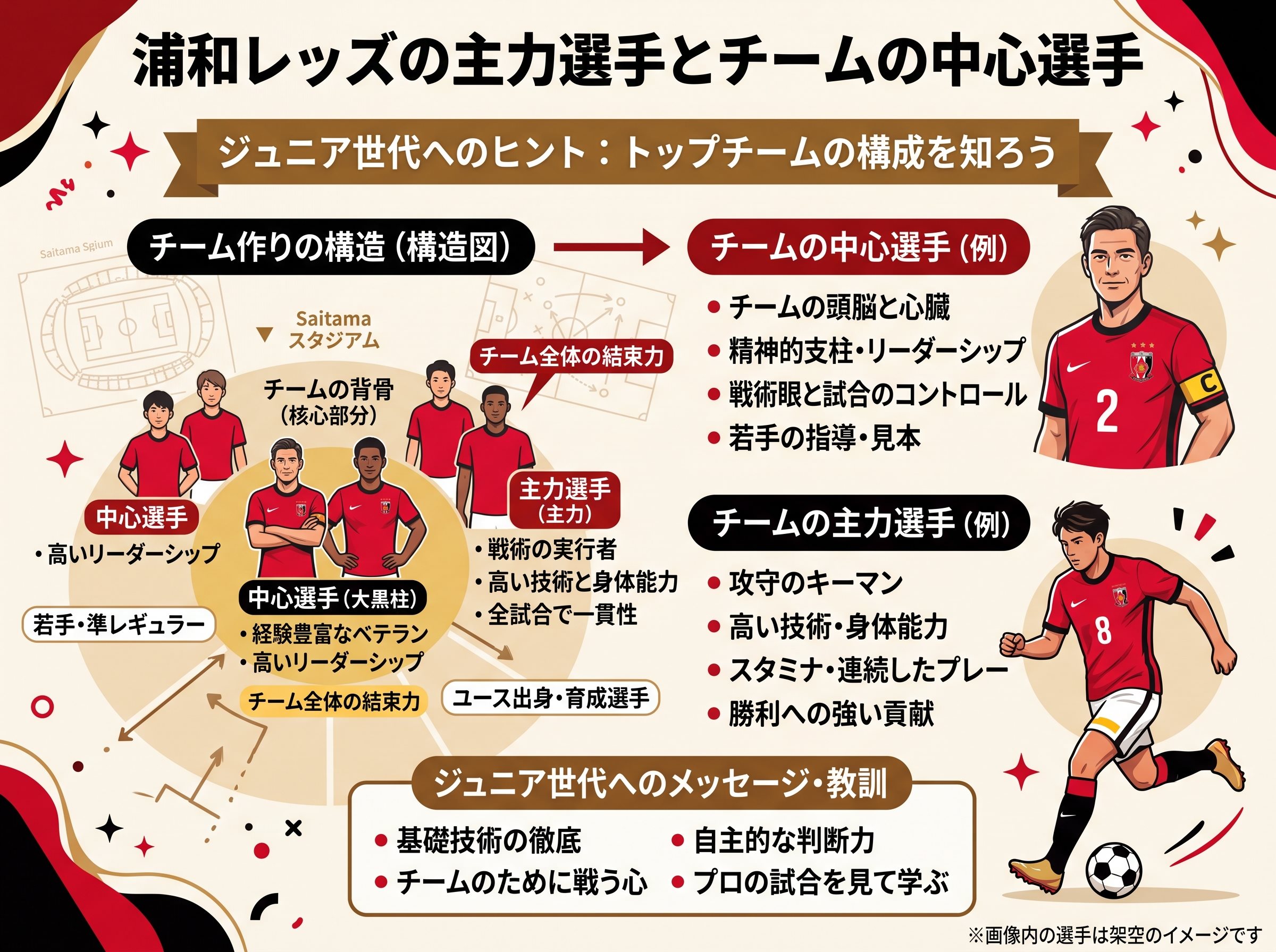 浦和レッズの主力選手とチームの中心選手