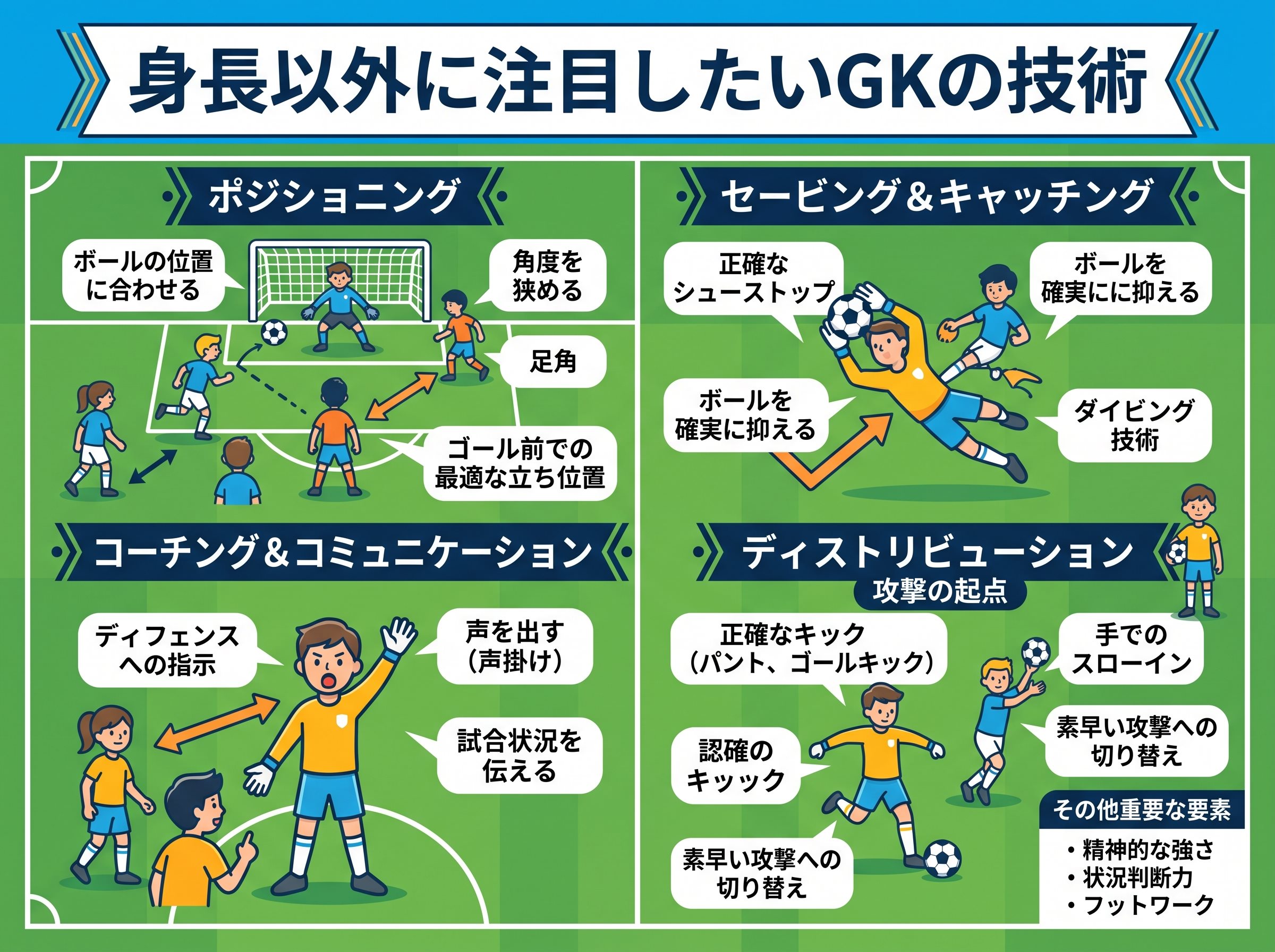身長以外に注目したいGKの技術